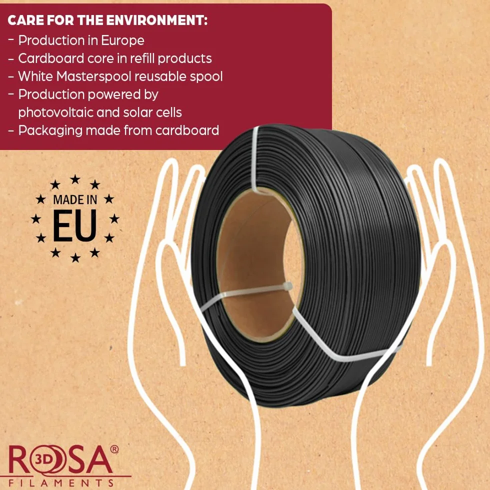 ROSA3D ASA Filament 1,75 mm Czarny 1 kg