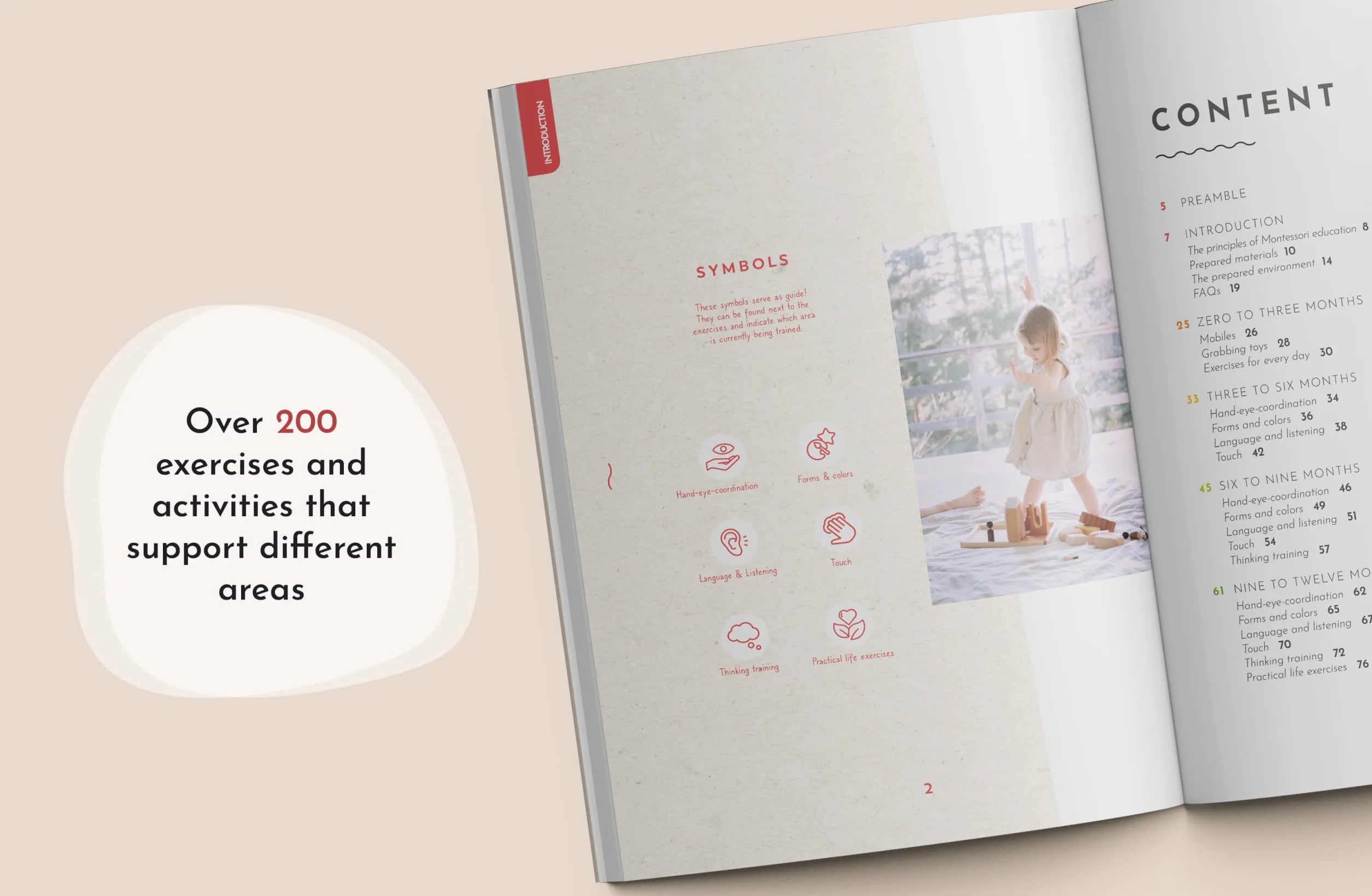The Montessori Book for Babies and Toddlers: 200 creative activities for at-home to help children from ages 0 to 3 - grow mindfully and playfully while supporting independence