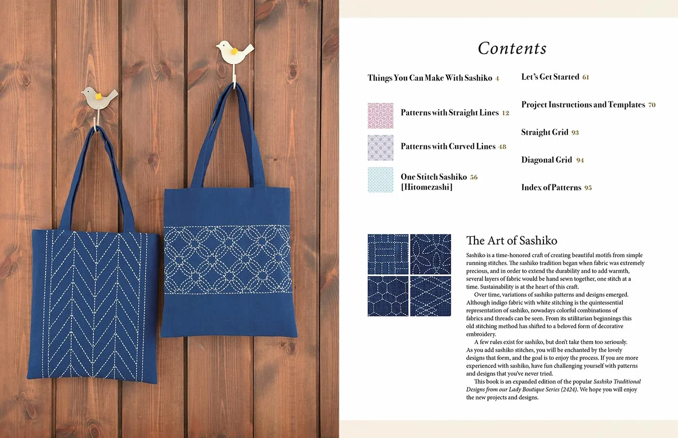 Essential Sashiko: 92 of the Most Popular Patterns (with 11 Projects and Actual Size Templates)