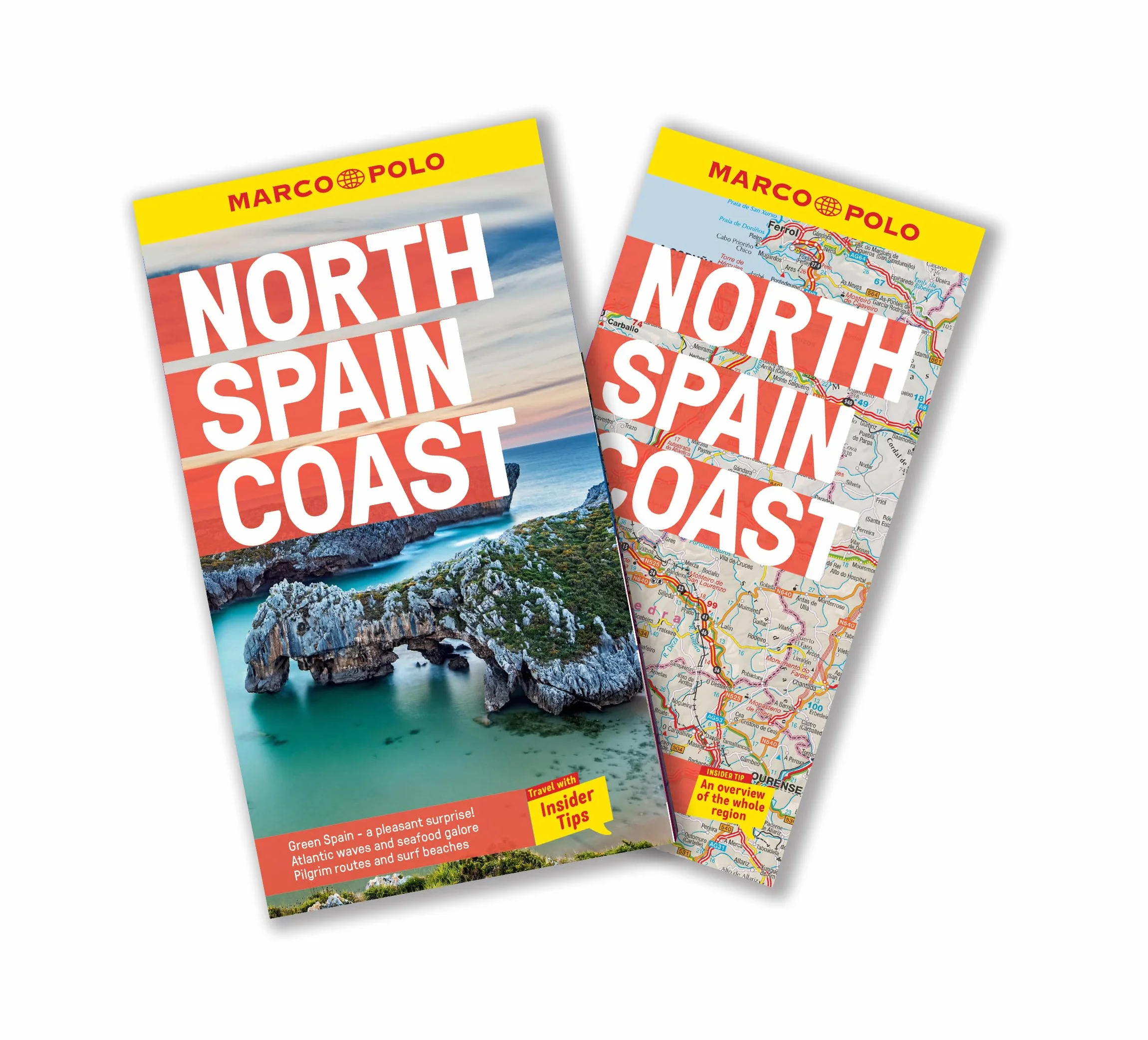 North Spain Coast Marco Polo Pocket Travel Guide - with pull out map
