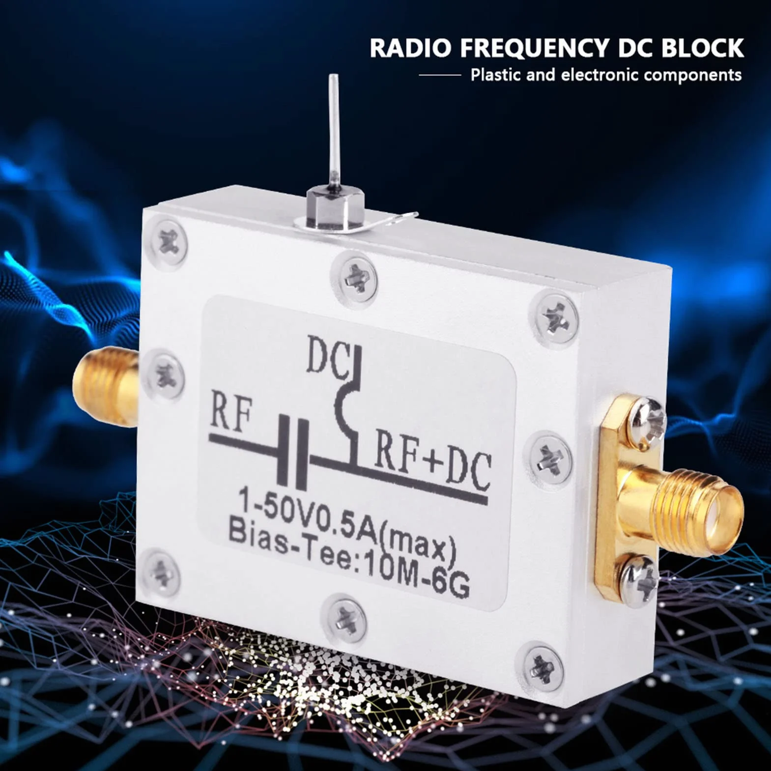 Estink Bias-T Trójnik Koaksjalny RF do Mikrofal, 10 MHz-6 GHz, Wysokiej Częstotliwości, 1 Sztuka