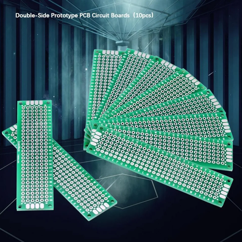 10 sztuk uniwersalna płytka drukowana 2 × 8 cm uniwersalna płytka drukowana deska do krojenia chleba deska do krojenia chleba PCB do lutowania rzemieślniczego