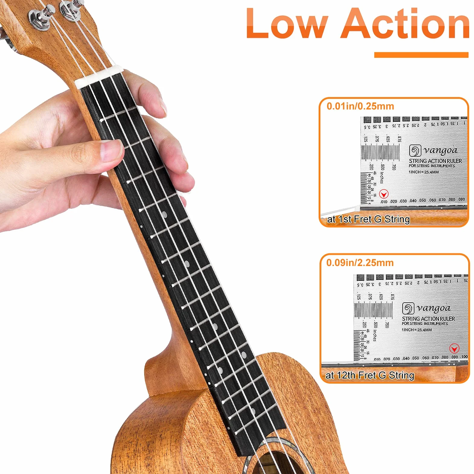 Vangoa Ukulele sopranowe, zestaw dla początkujących, ukulele, mahoń, dla początkujących, studentów, dzieci, z torbą Gig Bag