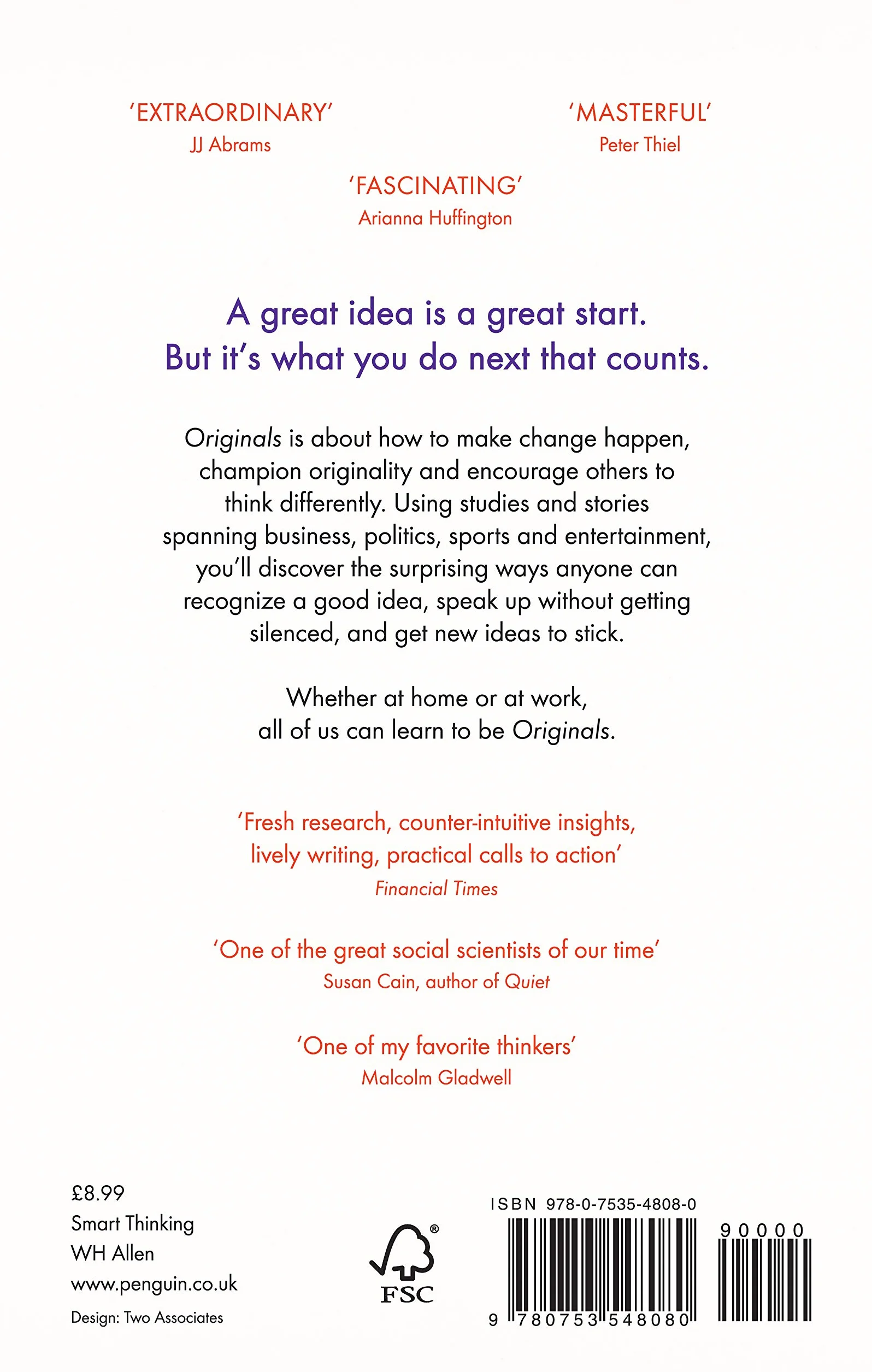 Originals: How Non-Conformists Change the World