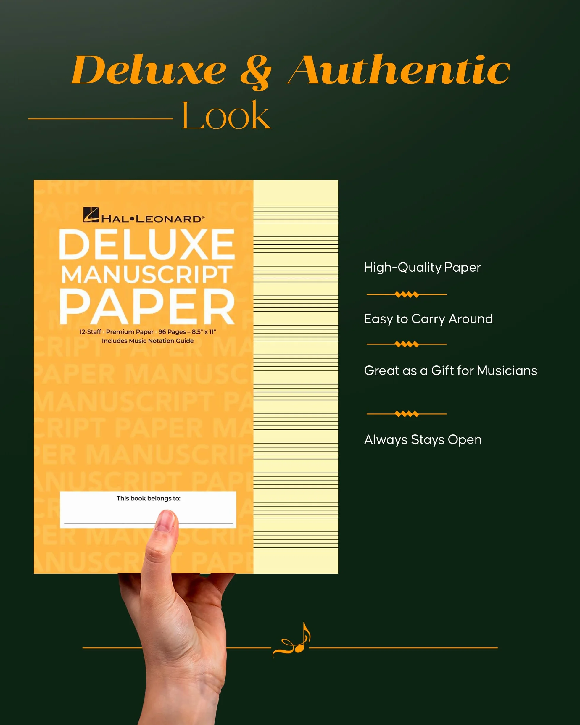 Deluxe wirebound super premium manuscript paper papeterie