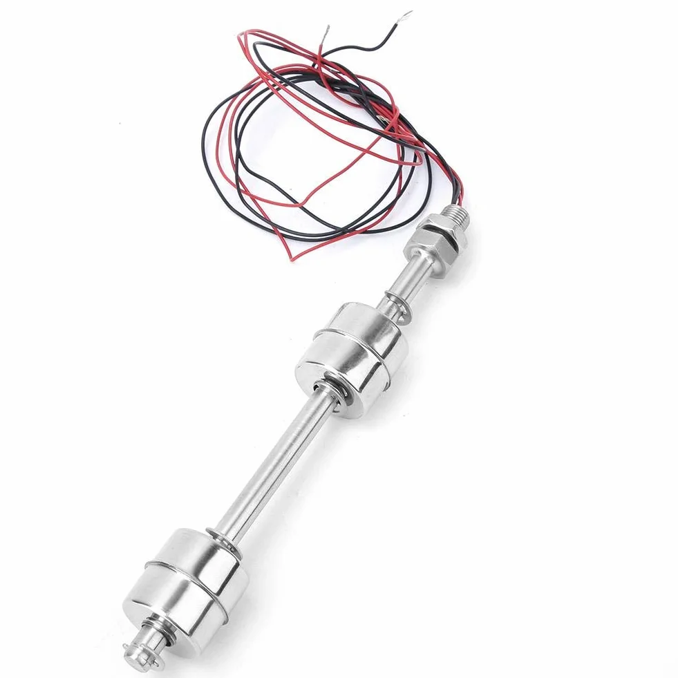 Przełącznik pływakowy DC 0~110 V stal nierdzewna podwójna kulka regulator poziomu wody 150 mm