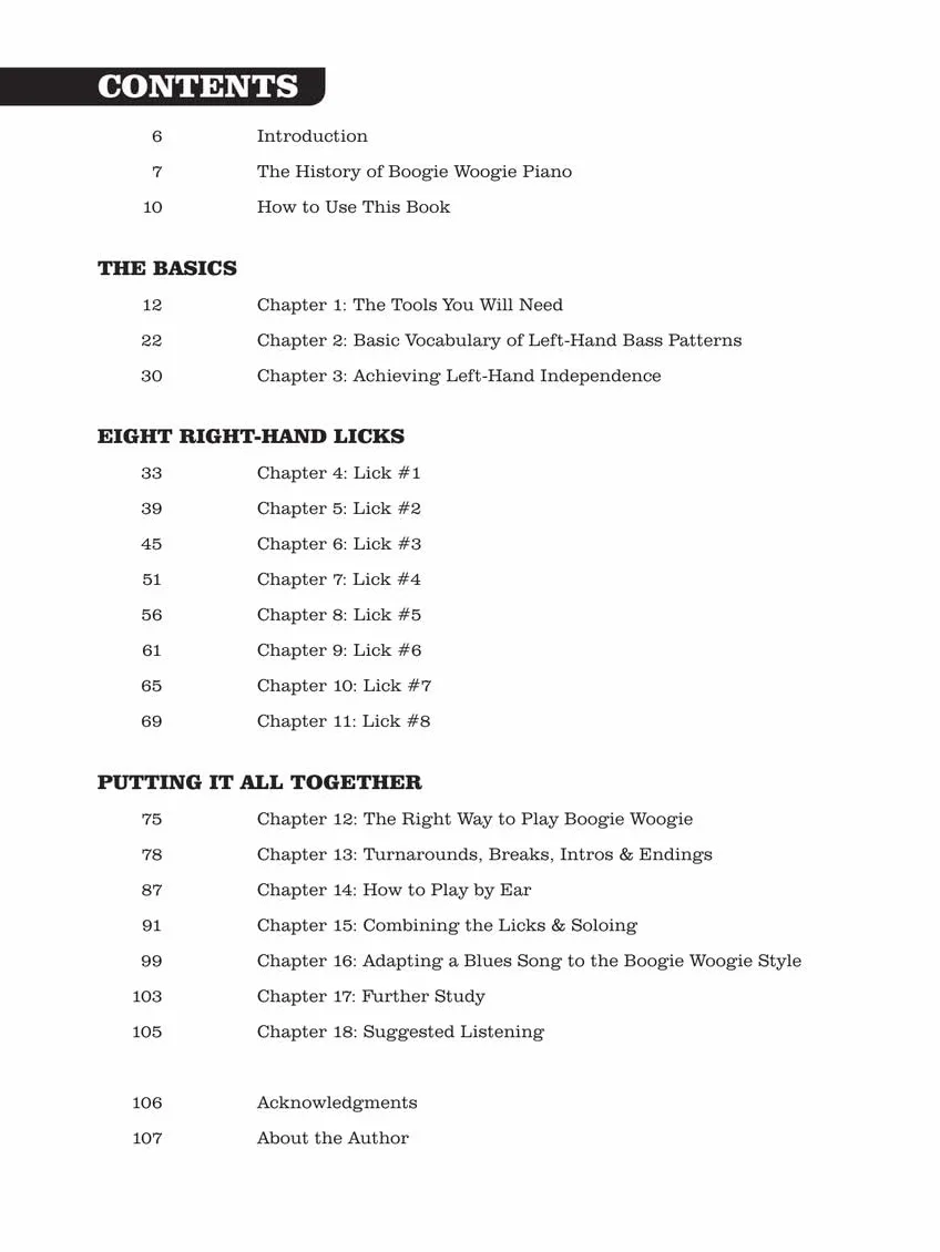 How to play boogie woogie piano clavier +enregistrements online