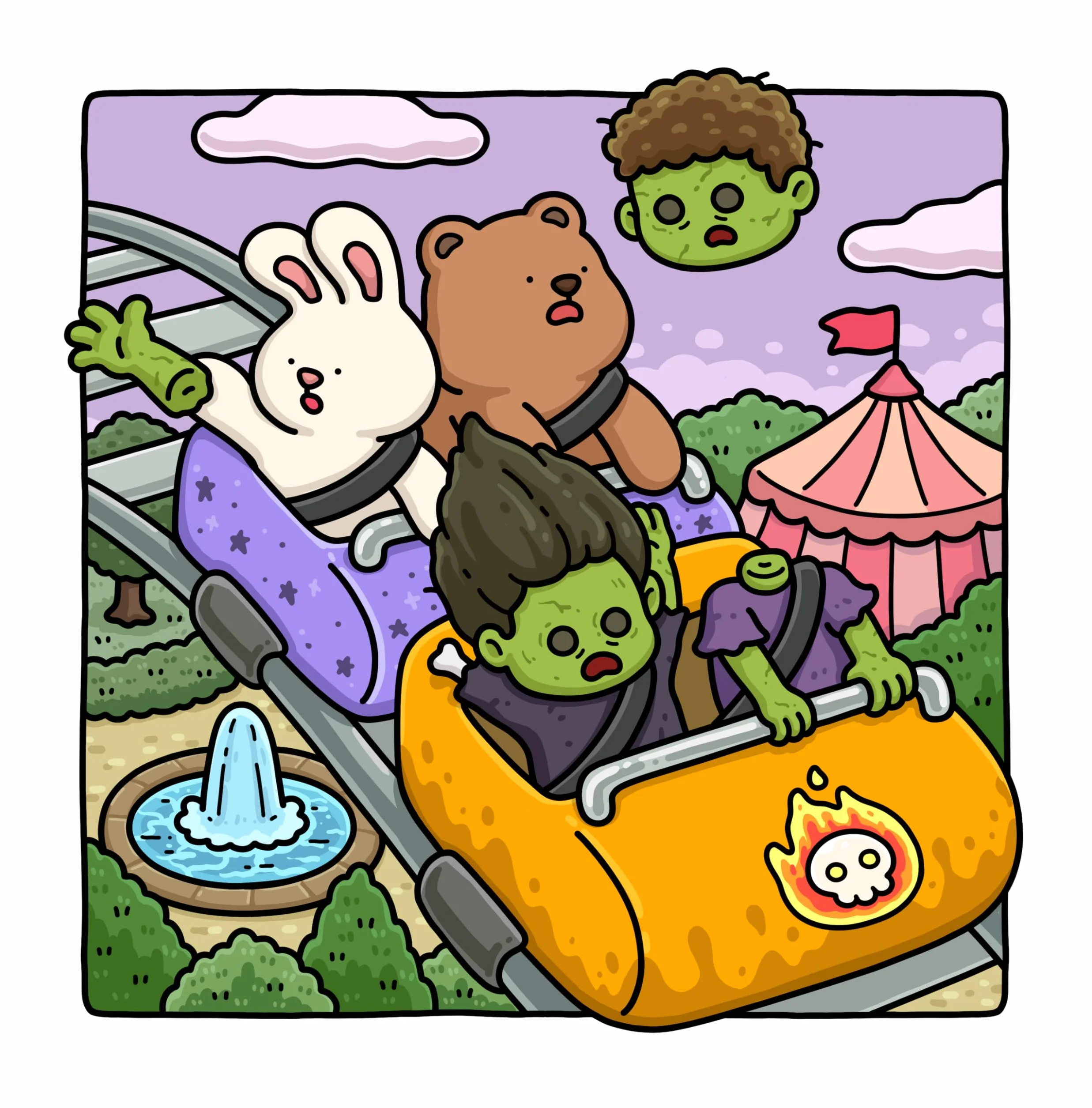 Silly Spooky: Cozy and Funny Coloring Book for Adults and Teens