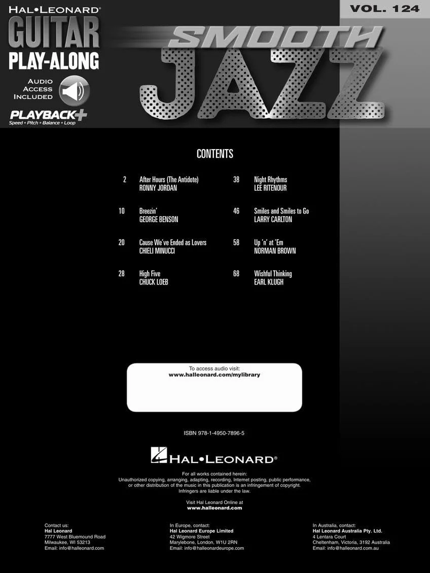Smooth Jazz: Guitar Play-Along Volume 124 (Bk/Online Audio)