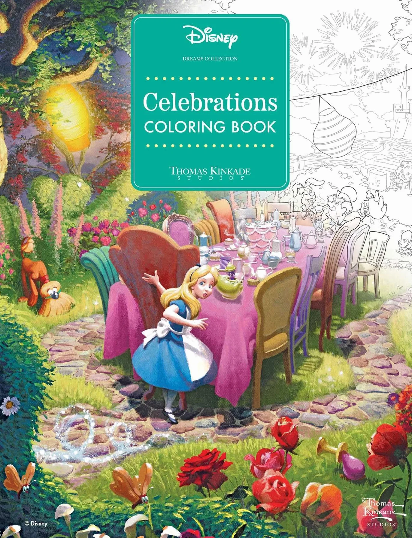 Disney Dreams Collection Thomas Kinkade Studios Celebrations Coloring Book