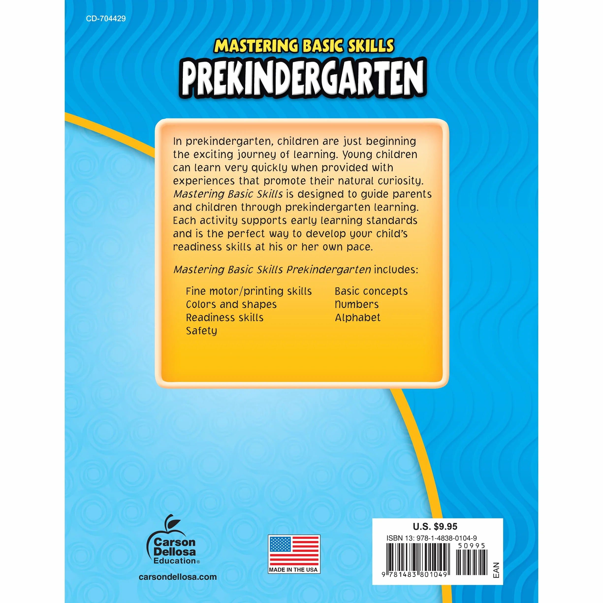 Mastering Basic Skills Prekindergarten Activity Book