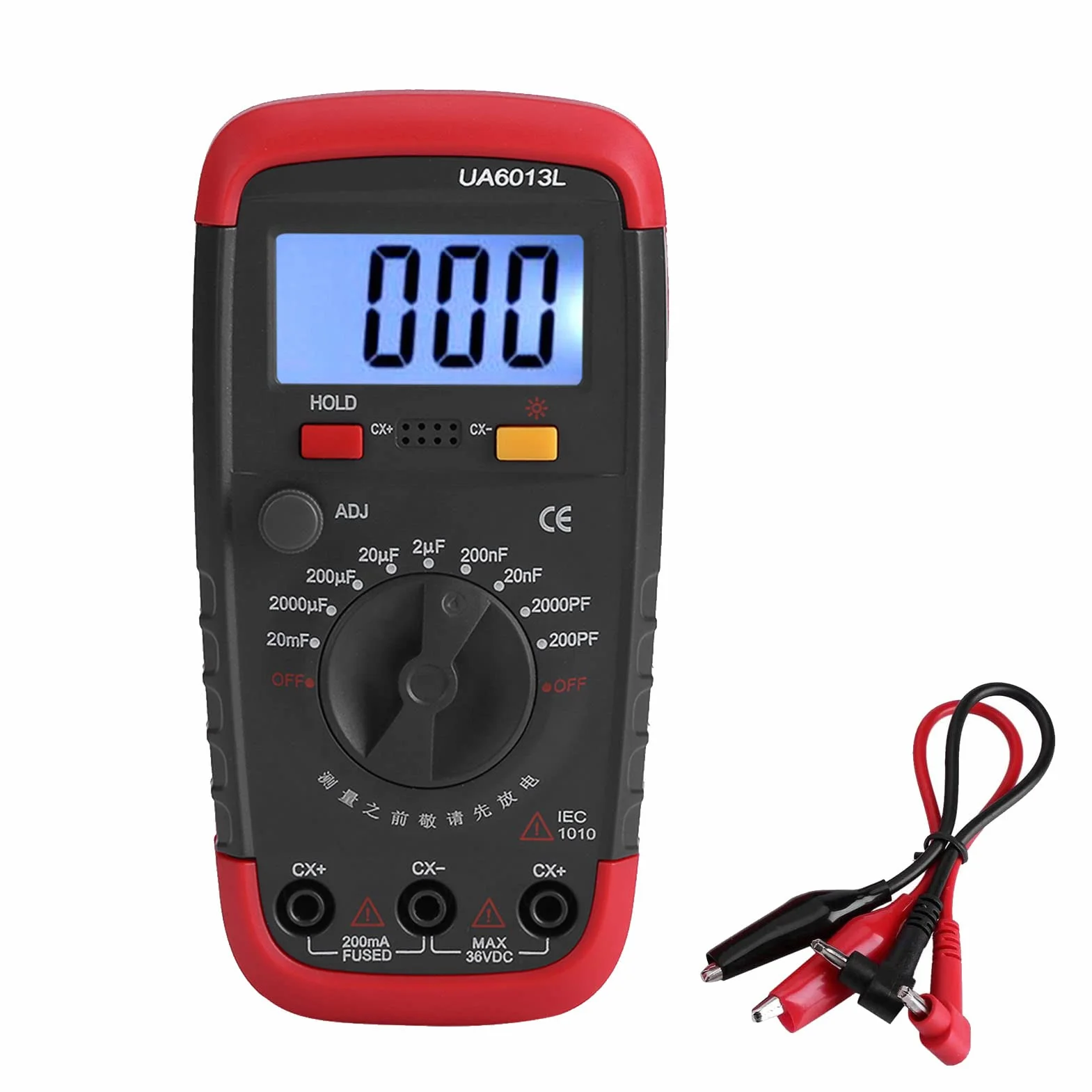 Tester Kondensatora Uyigao Metercapacitance Miernik Cyfrowy Miernik Pojemności 6013L LCD Narzędzie do Testowania Wyświetlania