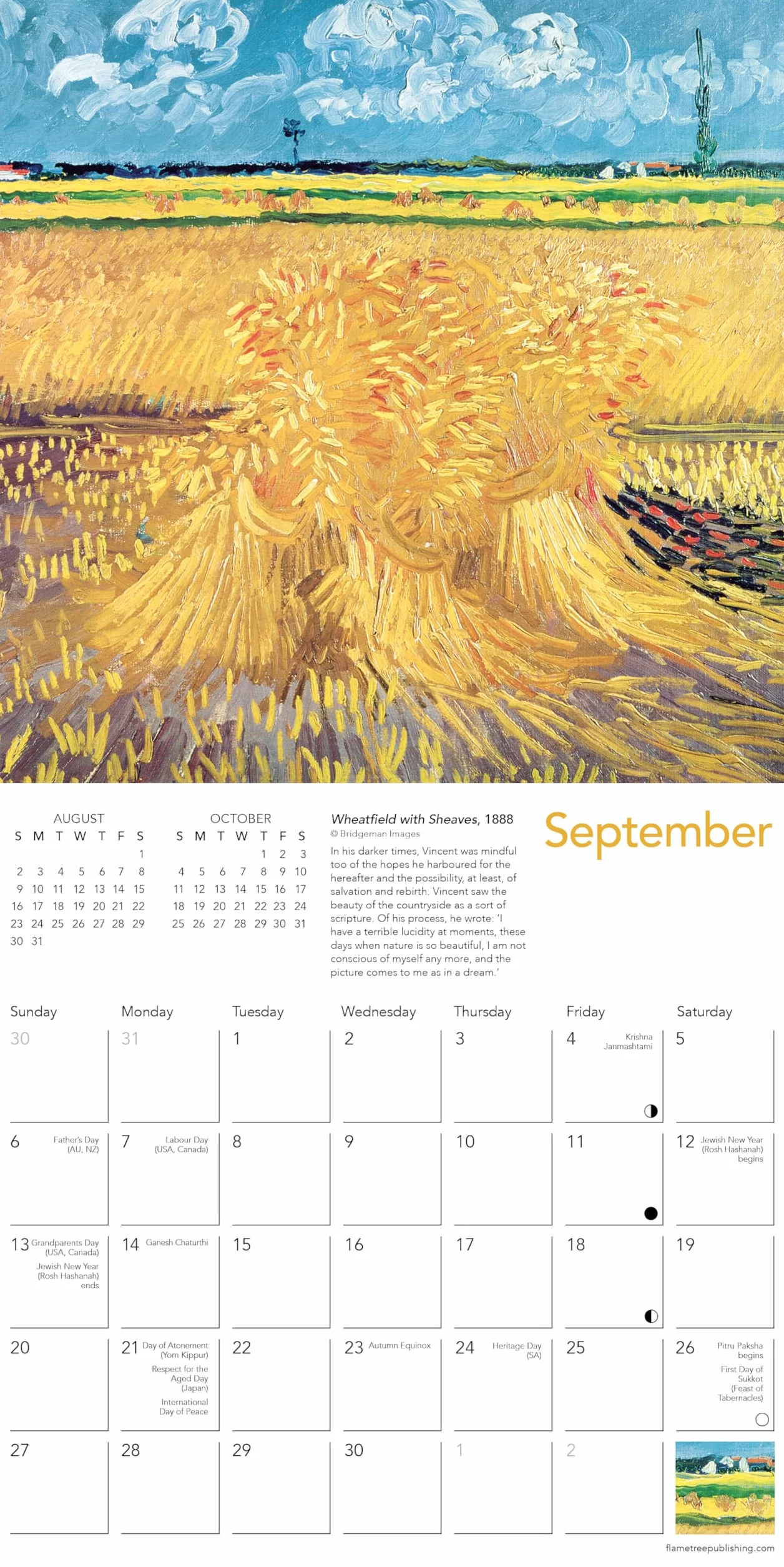 Vincent van Gogh Mini Wall Calendar 2026 (Art Calendar)