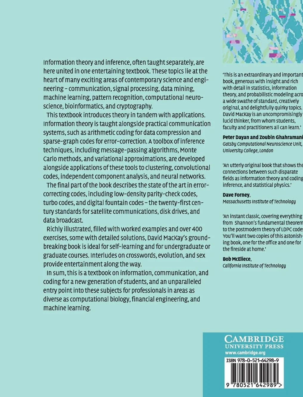 Information Theory, Inference and Learning Algorithms