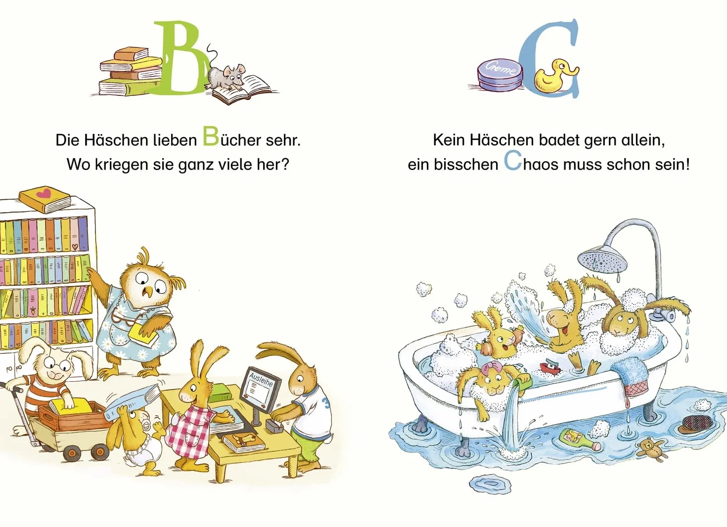 Wenn sieben kleine Hasen durch das ABC rasen: Lesestarter. 1. Lesestufe