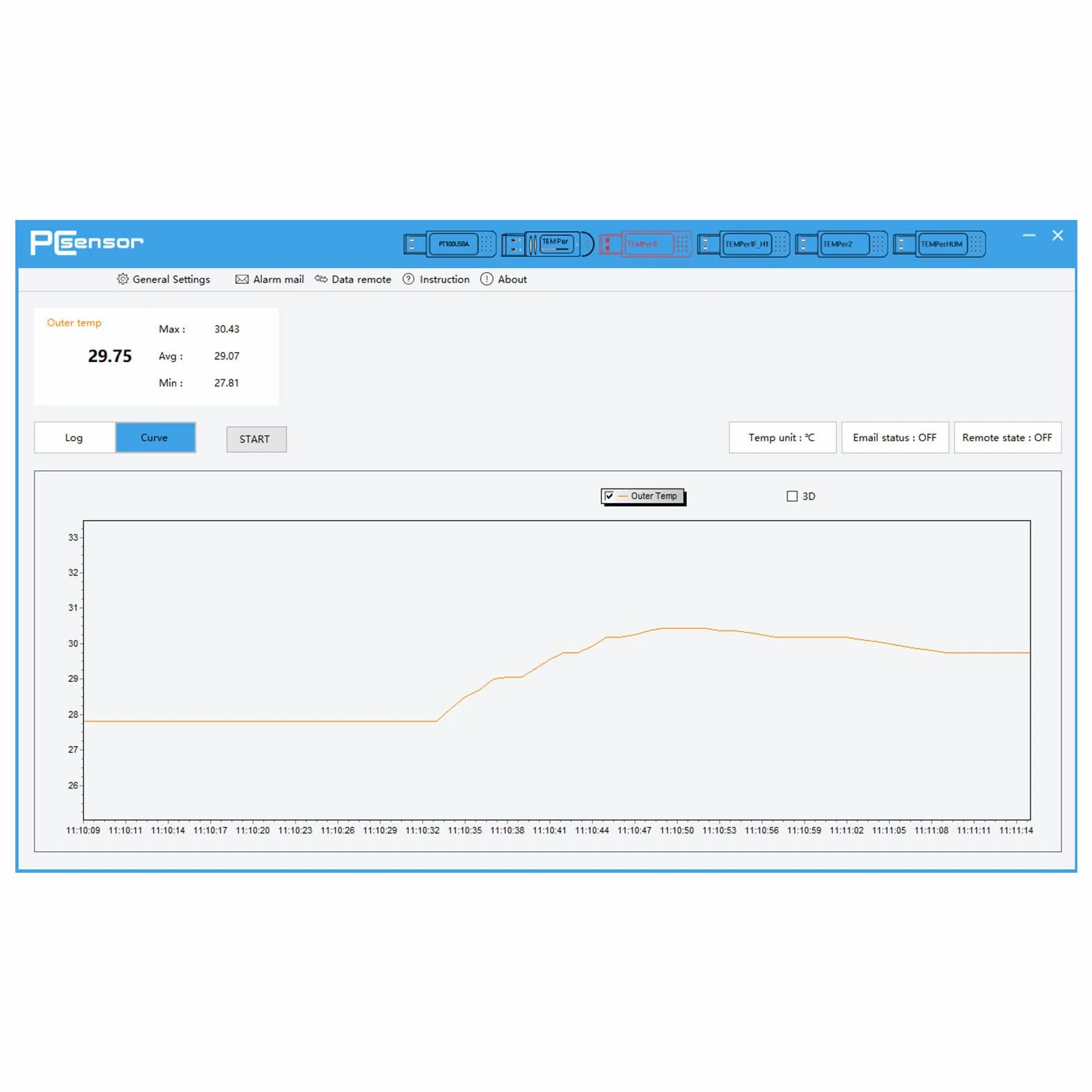 TEMPer1F Termometr Komputerowy USB, Rejestrator Czujnika Temperatury w Czasie Rzeczywistym, Rejestrator Danych Monitorowania Temperatury Otoczenia, Alarm Górnej Dolnej Granicy Temperatury, dla Systemu
