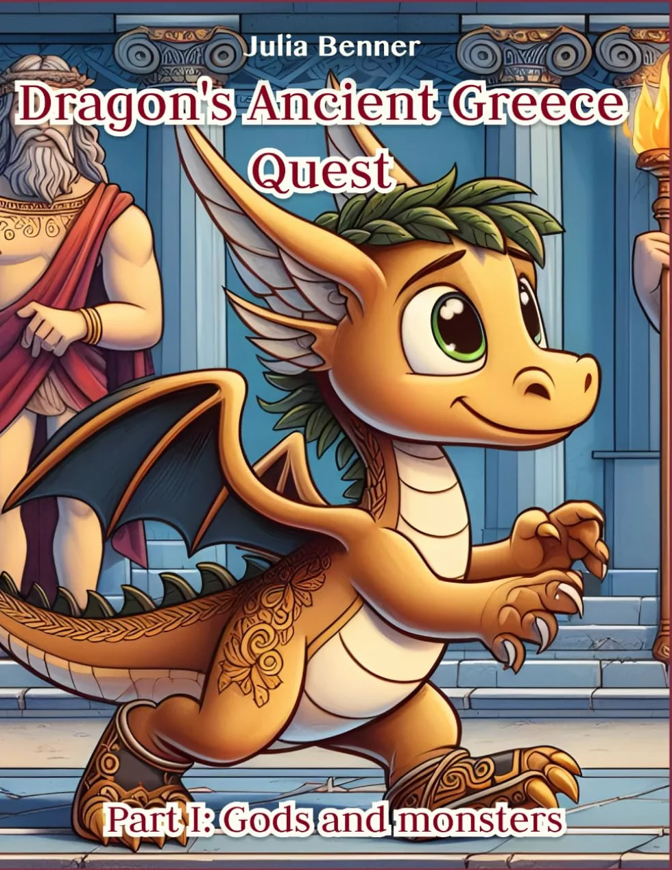 Dragon's Ancient Greece Quest Part I: Gods and Monsters Coloring Book Puzzles Poems