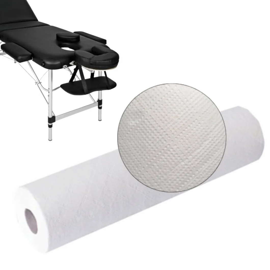 Podkład Medyczny Higieniczny w Rolce, Jednorazowe Prześcieradło Kosmetyczne, 50 cm x 50 m, Biały, 2-Warstwowy