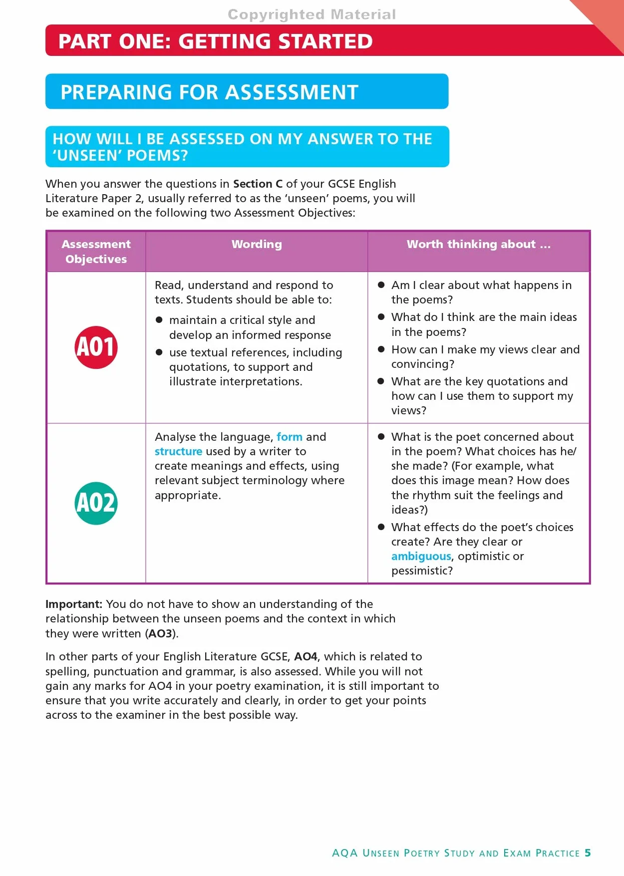 AQA English Literature Unseen Poetry Study and Exam Practice York Notes GCSE - for 2026, 2027 exams: York Notes Series
