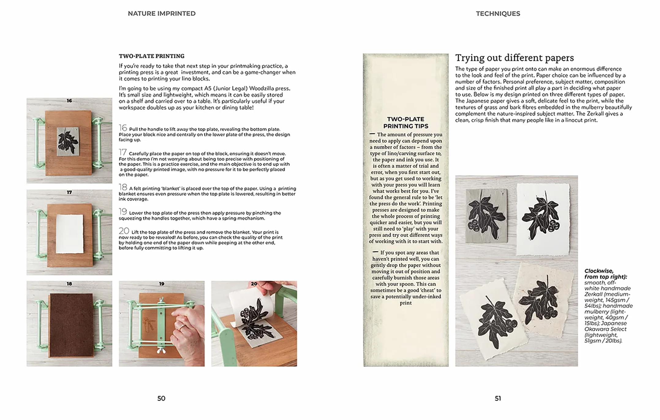 Nature Imprinted: A Complete Guide to Lino Printing with 10 Designs