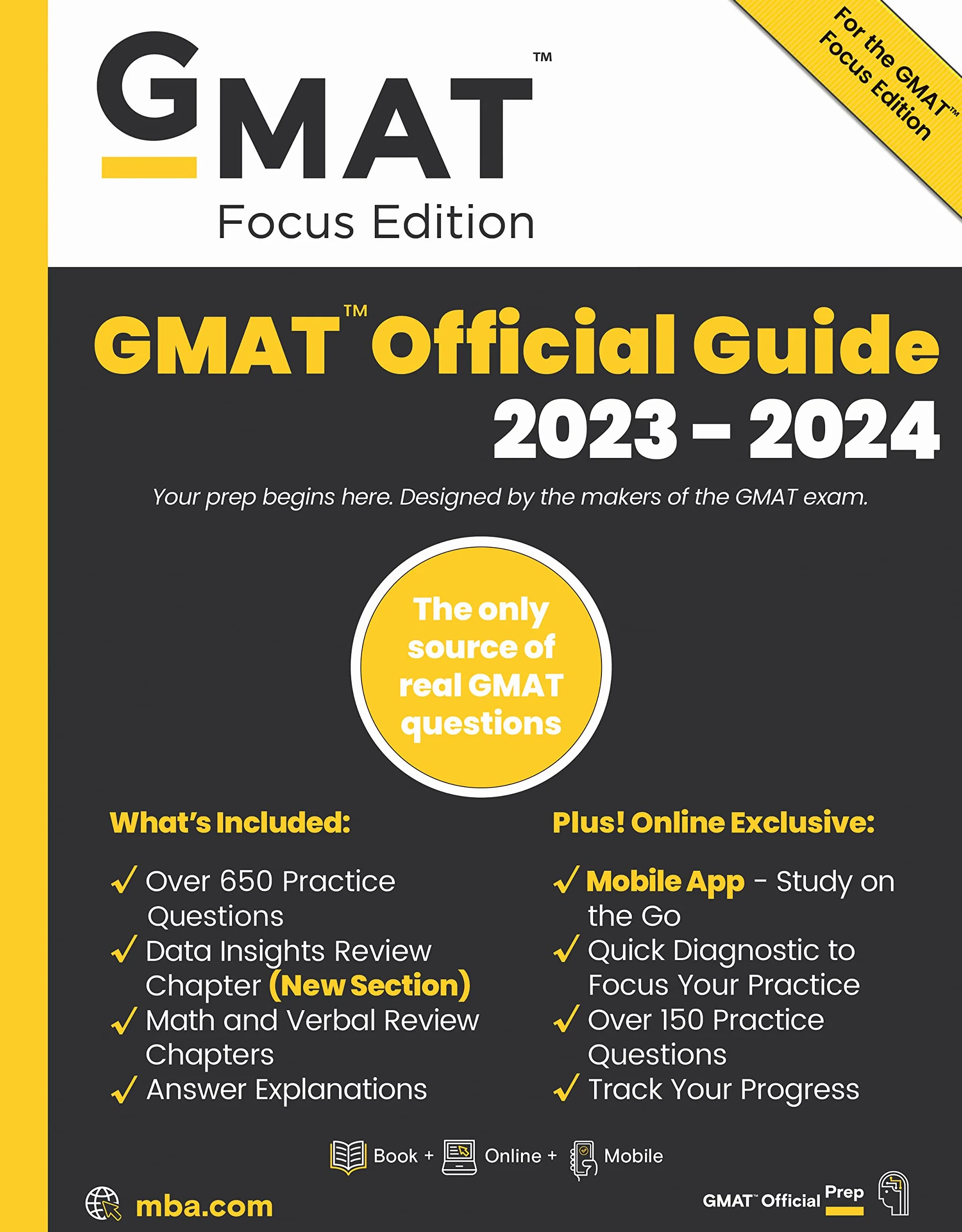 GMAT Official Guide 2023-2024, Focus Edition: Includes Book + Online Question Bank + Digital Flashcards + Mobile App