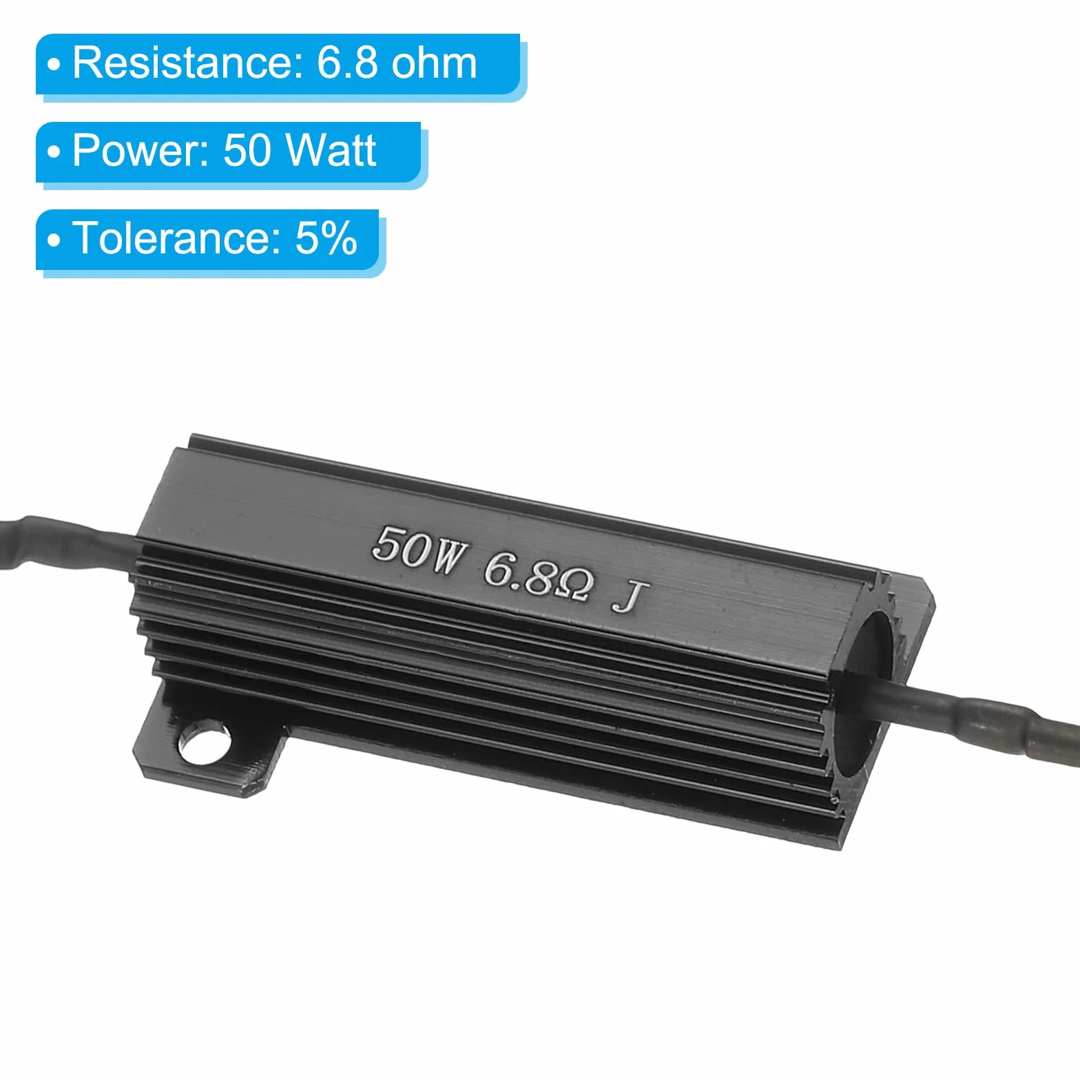 PATIKIL 50W 6,8Ω aluminiowy rezystor powłokowy 2 szt. rezystor mocy