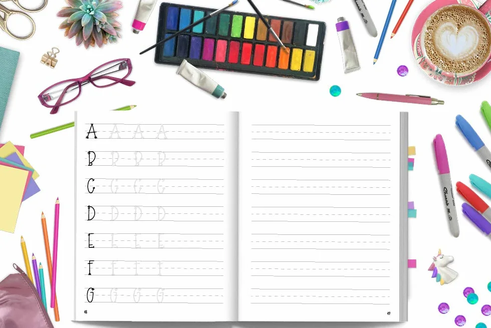 Kalligrafie Hand Lettering für Kinder Anfängerhandbuch