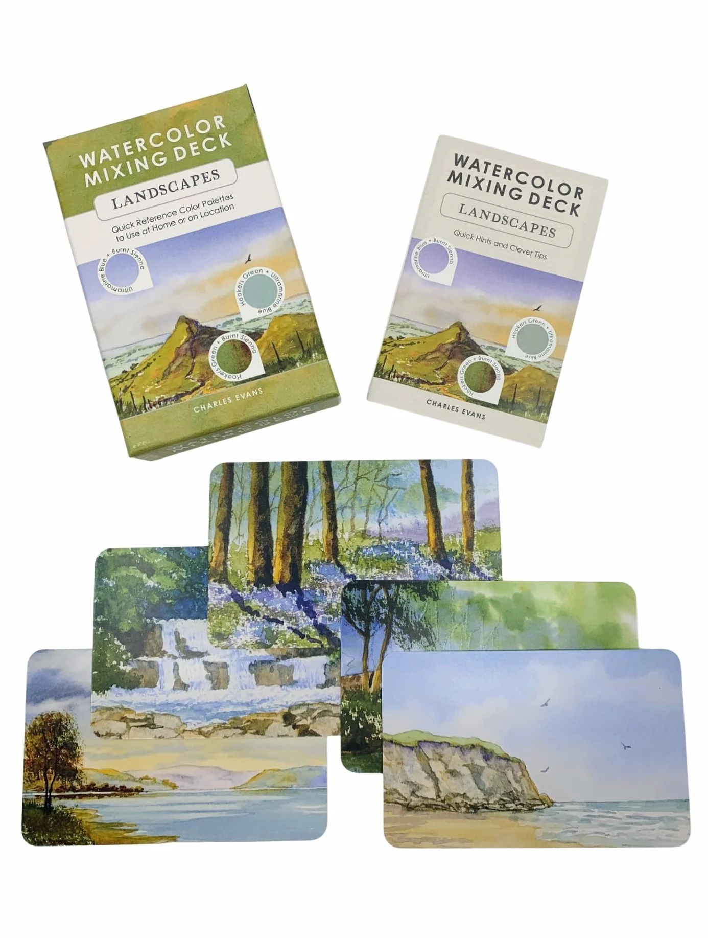 Watercolor Mixing Deck: Landscapes Color Palettes for Home or Location