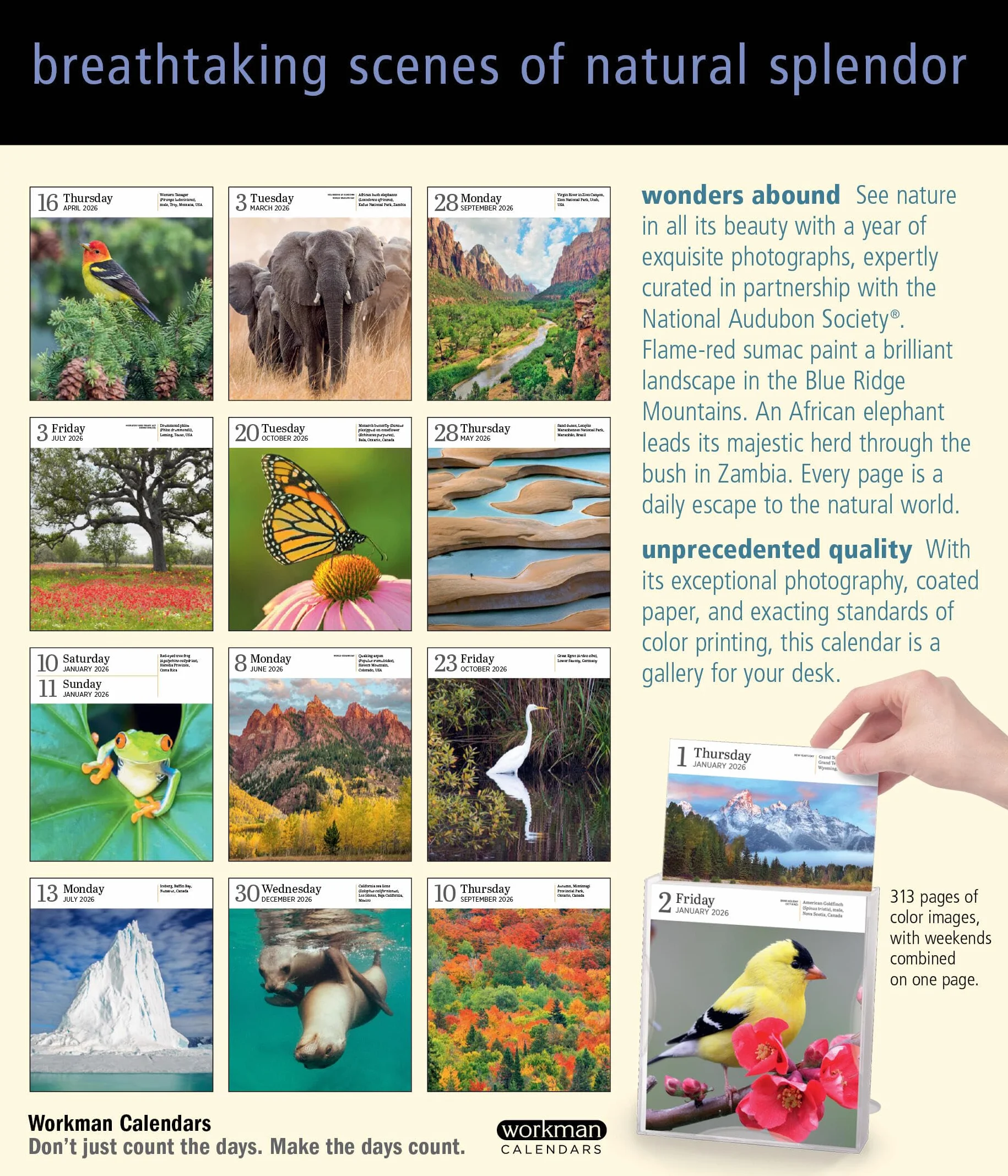 Audubon Nature Page-A-Day® Gallery Calendar 2026