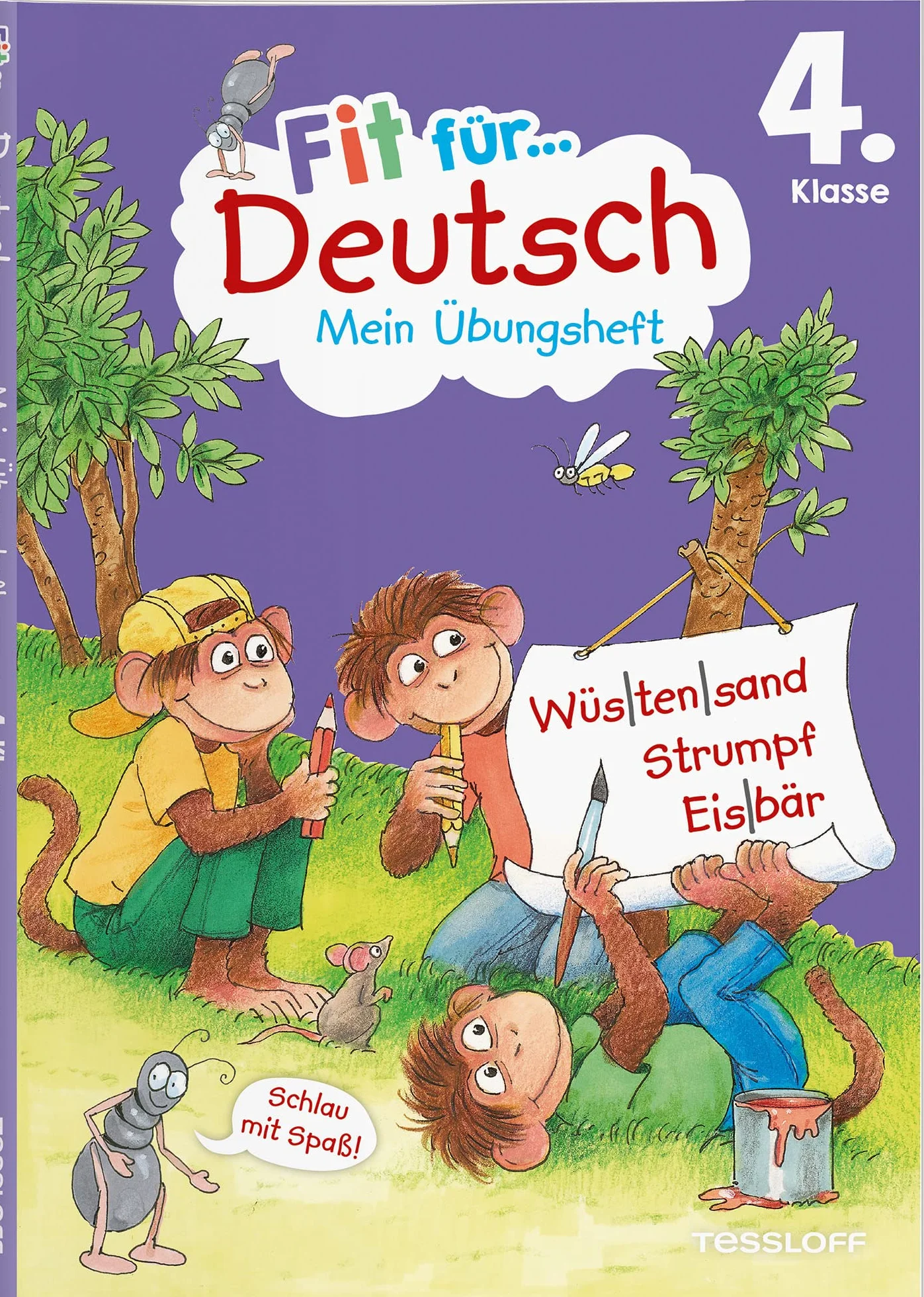 Fit für Deutsch 4. Klasse. Mein Übungsheft: Silbentrennung, Zeichensetzung, Rechtschreibung und Grammatik wiederholen und üben. Am Lehrplan orientiert. Mit Lösungsheft und Stickerbogen
