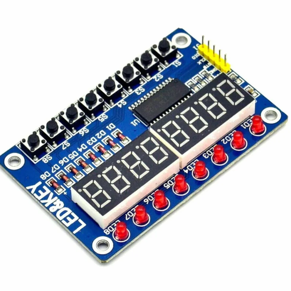 DollaTek TM1638 moduł wyświetlacza z chipem 8-bitowa cyfrowa rurka LED do avr arduino