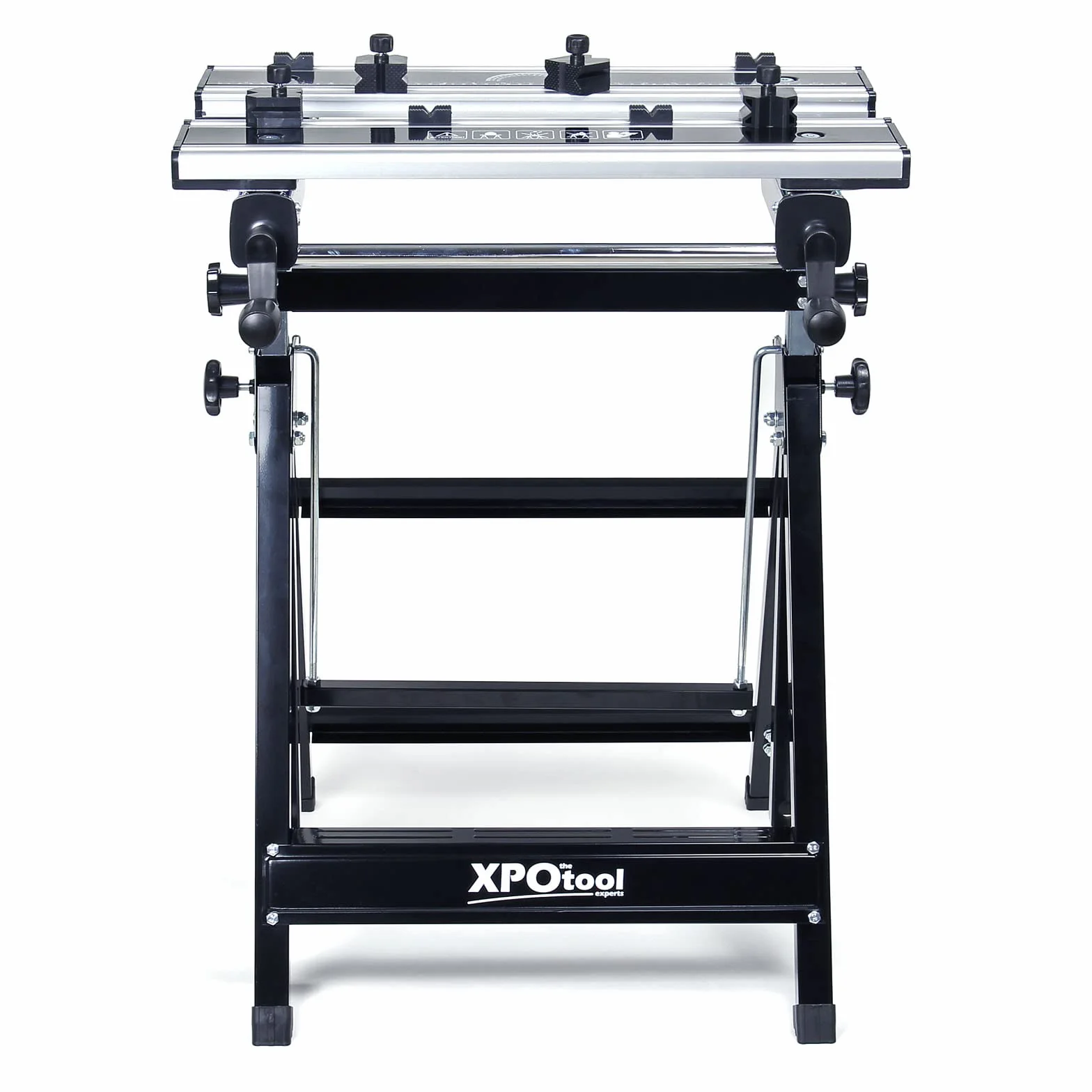 Wiltec Stół warsztatowy zaciskowy składany 60x59x77-107 cm stal aluminium do 100 kg