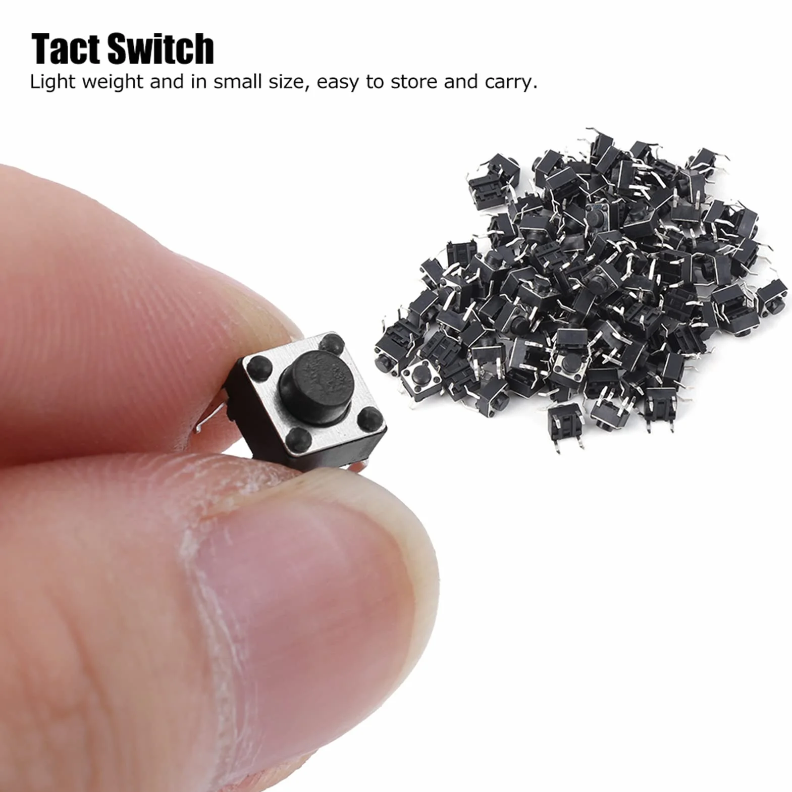 Mikroprzełącznik 6x6x5 mm Przełącznik Dotykowy Chwilowy 100 Szt. Miniaturowy Przycisk Micro Switch