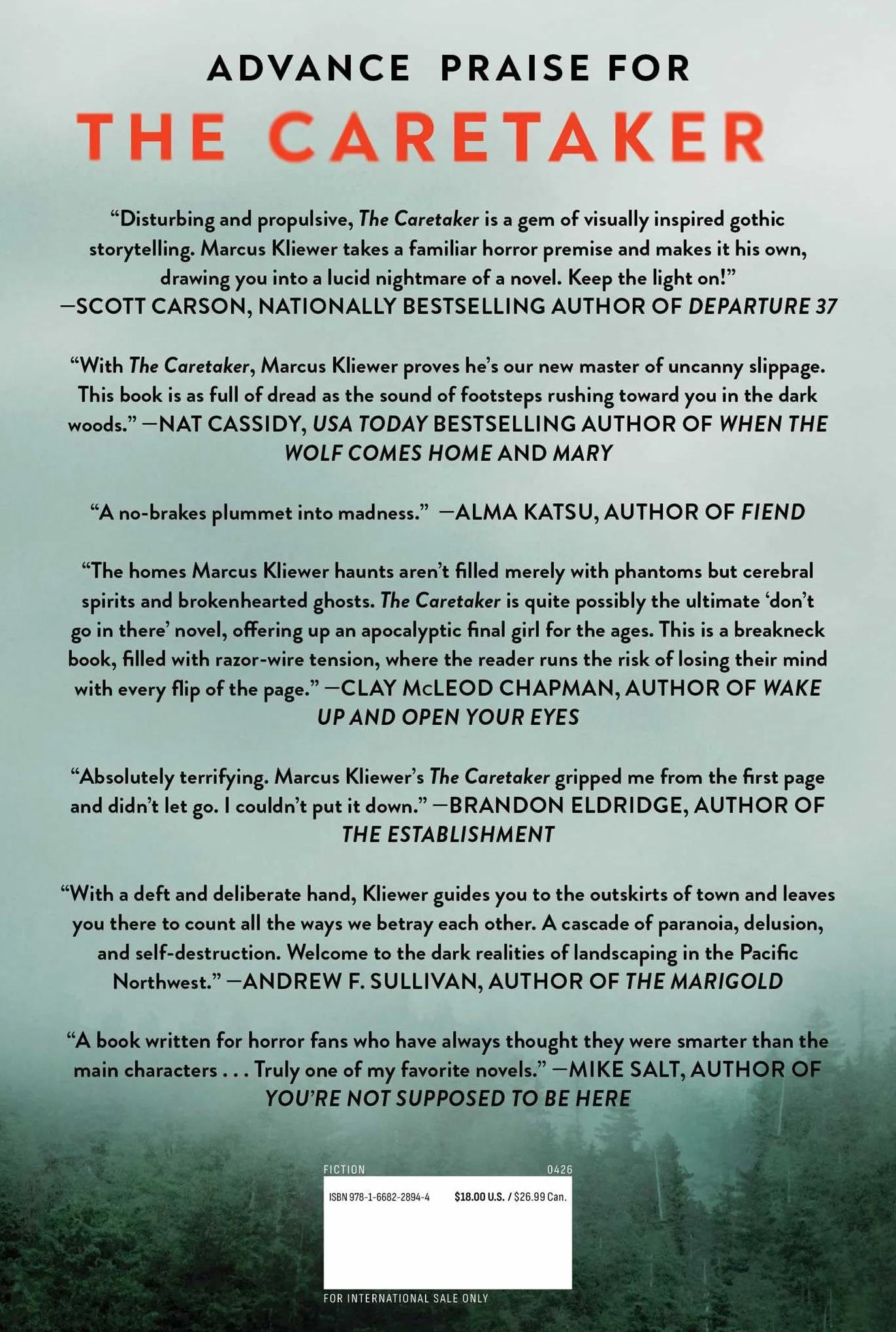 Caretaker: a novel