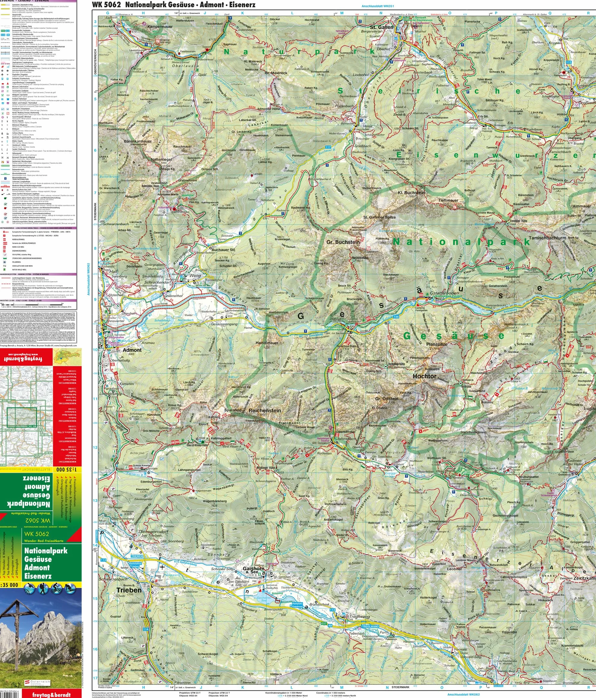 NATIONALPARK GESAUSE ADMONT WK 5062 Ortsregister Wandern Freizeit