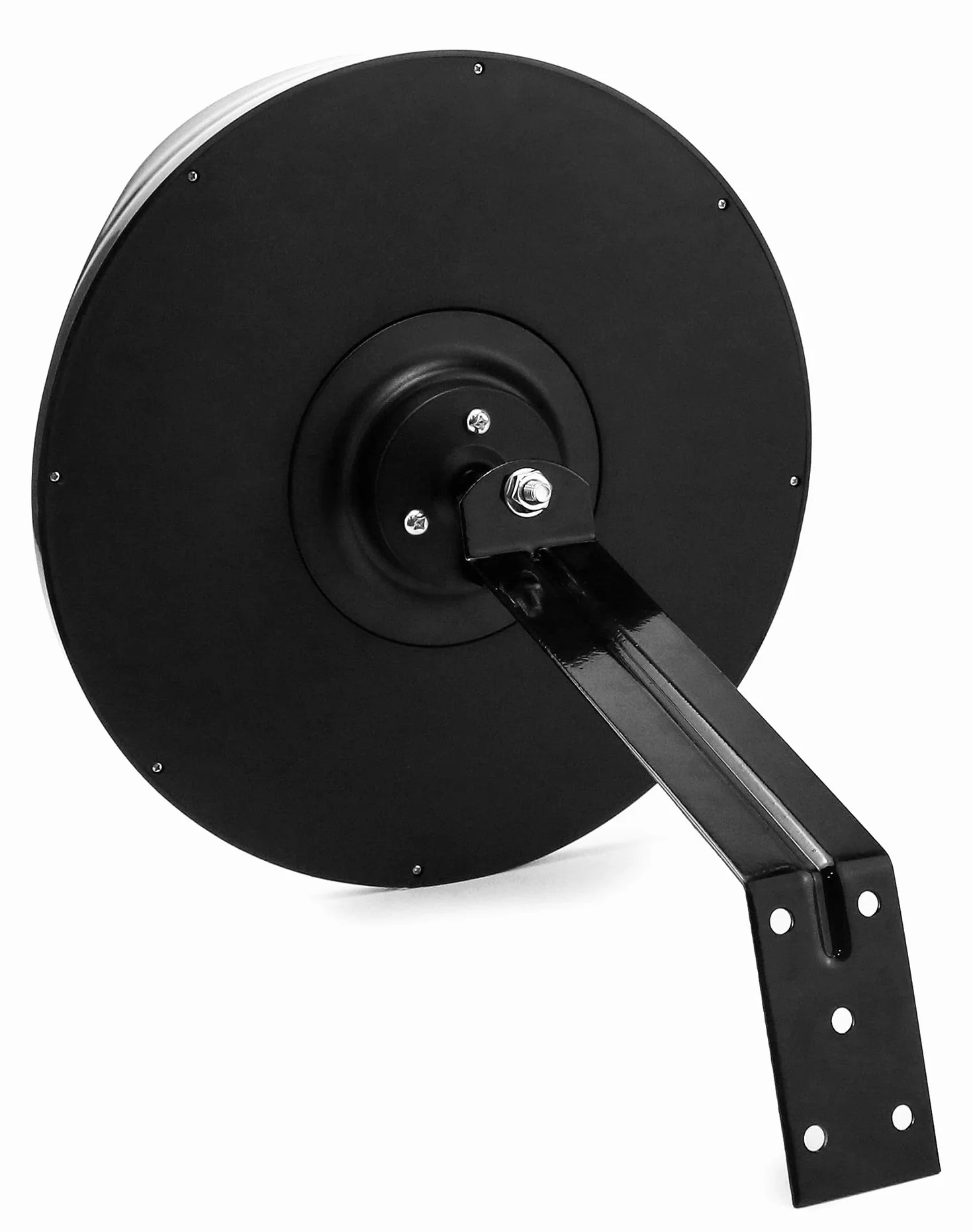 QWORK® Lustro wypukłe lustro drogowe lustro bezpieczeństwa do podjazdów, magazynów, garaży i biur, Ø 30 cm zakrzywienie 130°, wspornik i śruby w zestawie