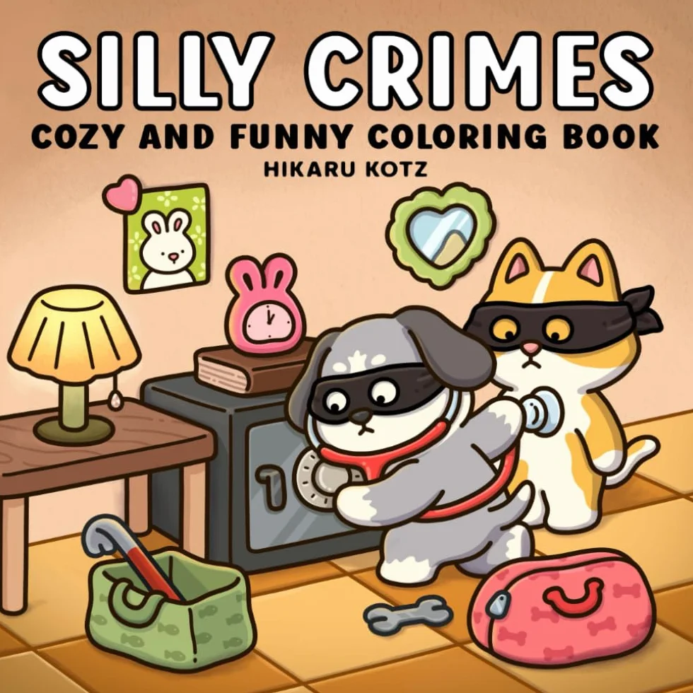 Silly Crimes: Cozy and Funny Coloring Book for Adults and Teens