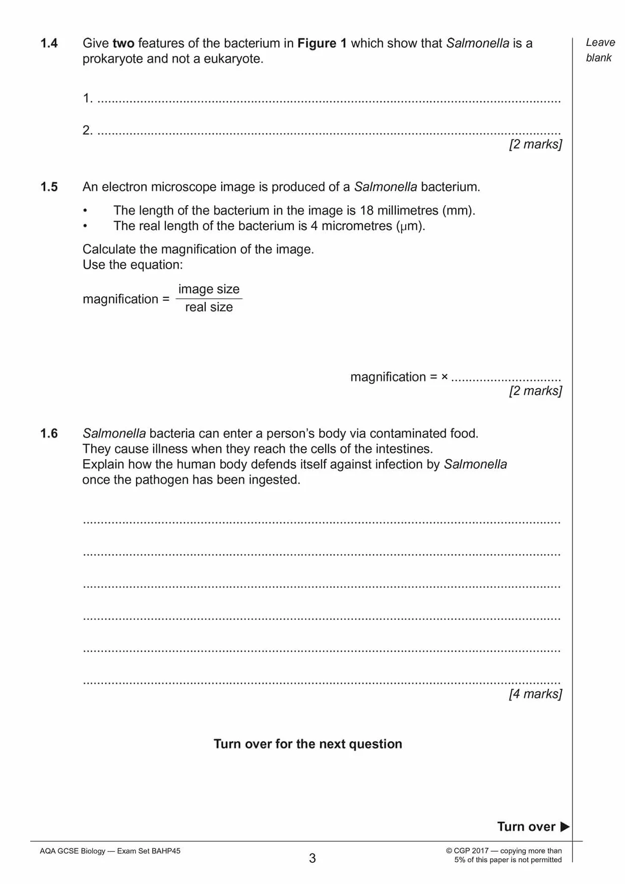 GCSE Biology AQA Practice Papers: Higher Pack 1