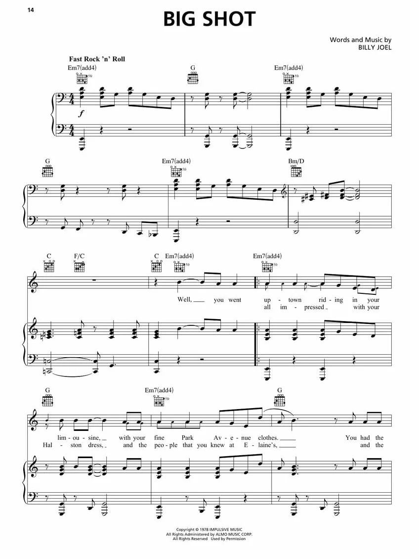 Billy Joel - Greatest Hits, Volume I & II - Piano/Vocal/Guitar Songbook: Greatest Hits: Piano-vocal-guitar: 1-2