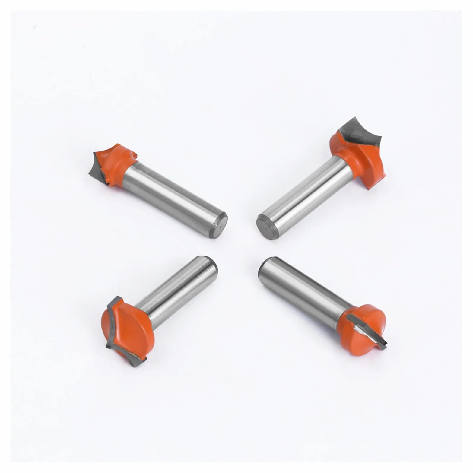 4 sztuk 8mm Shank węglik spiekany okrągły punkt Cut okrągły nos bity Shaker frezy narzędzia frez do drewna do drewna