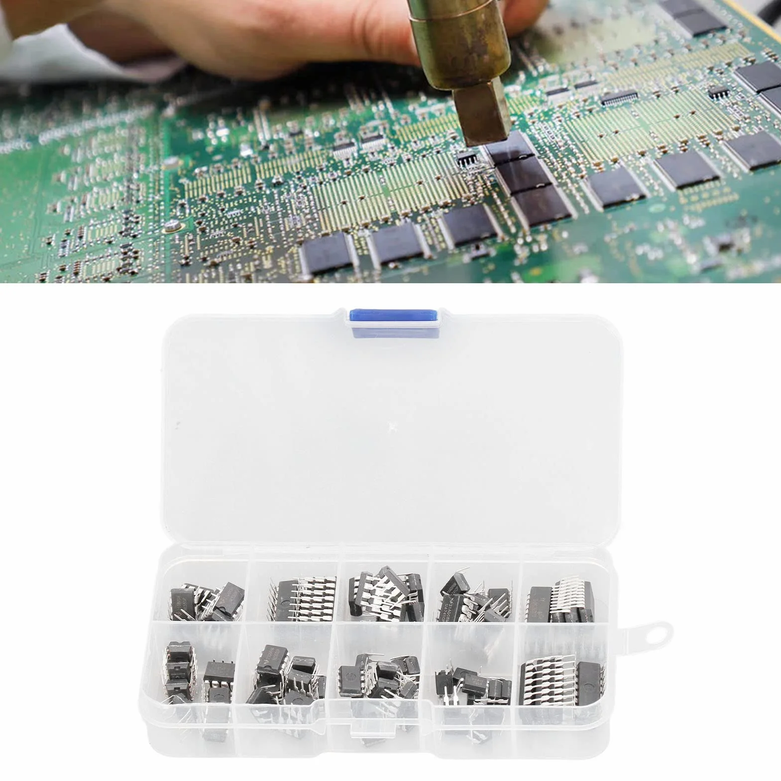 85 Sztuk Zestaw Asortymentowy IC Układ Scalony NE555, LM324, LM393, UA741, ULN2803, LM358, LM386, NE5532, ULN2003, PC817