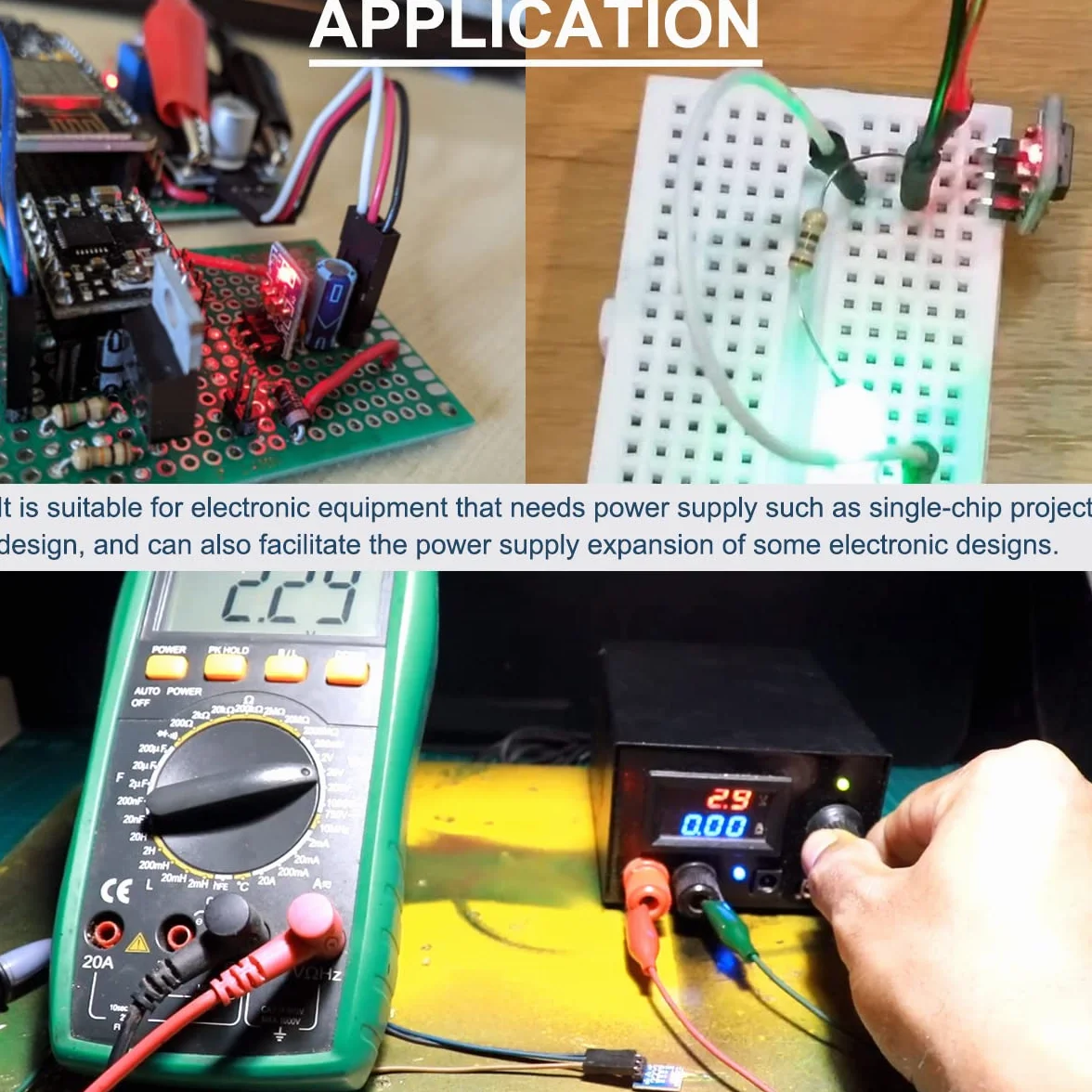 Regulator napięcia Buck 4,75-12 V do 3,3 V 800 MA Step-Down LDO do Raspberry Pi 10 sztuk
