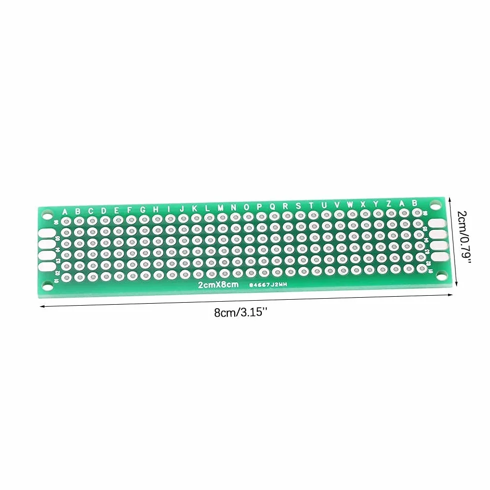 10 sztuk uniwersalna płytka drukowana 2 × 8 cm uniwersalna płytka drukowana deska do krojenia chleba deska do krojenia chleba PCB do lutowania rzemieślniczego