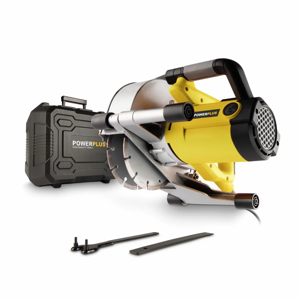 Powerplus Bruzdownica POWX0650 – profesjonalna frezarka szczelinowa o mocy 1800 W i brzeszczotach o średnicy 150 mm, profesjonalne narzędzie o wydajności cięcia do 45 mm