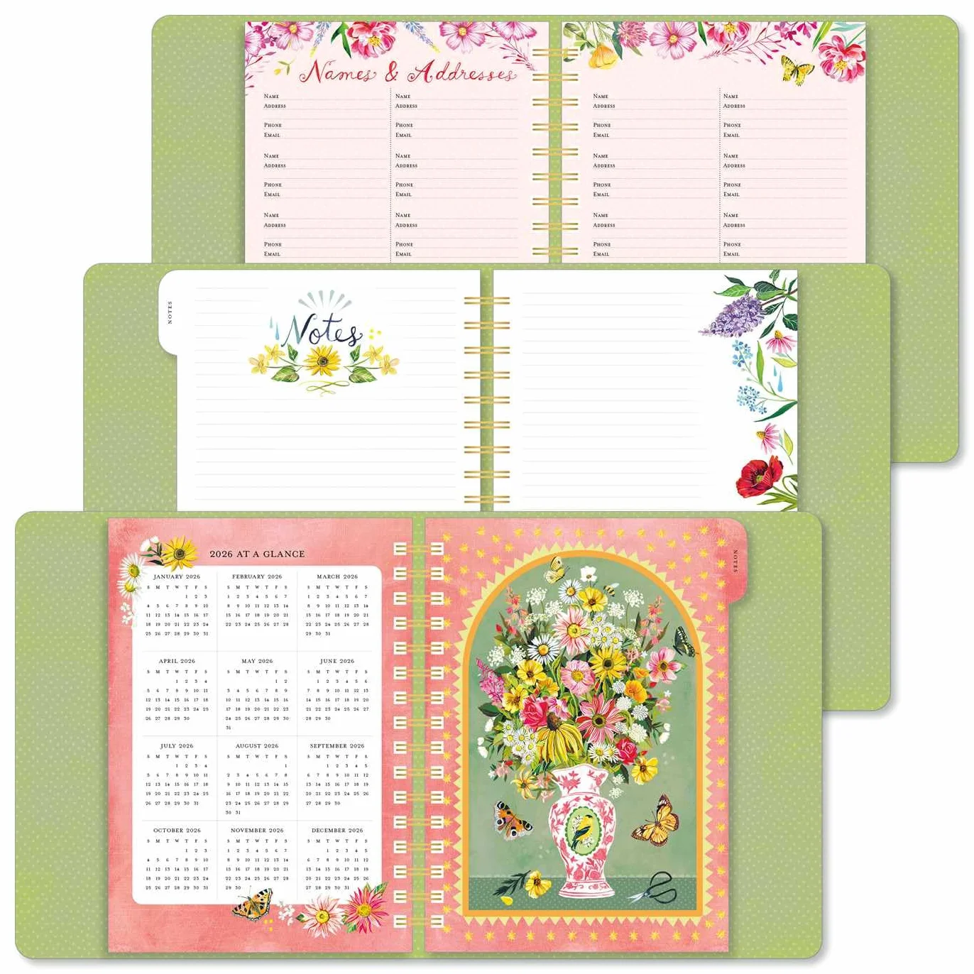 Katie Daisy 2026 Deluxe Weekly Planner Flowers Always