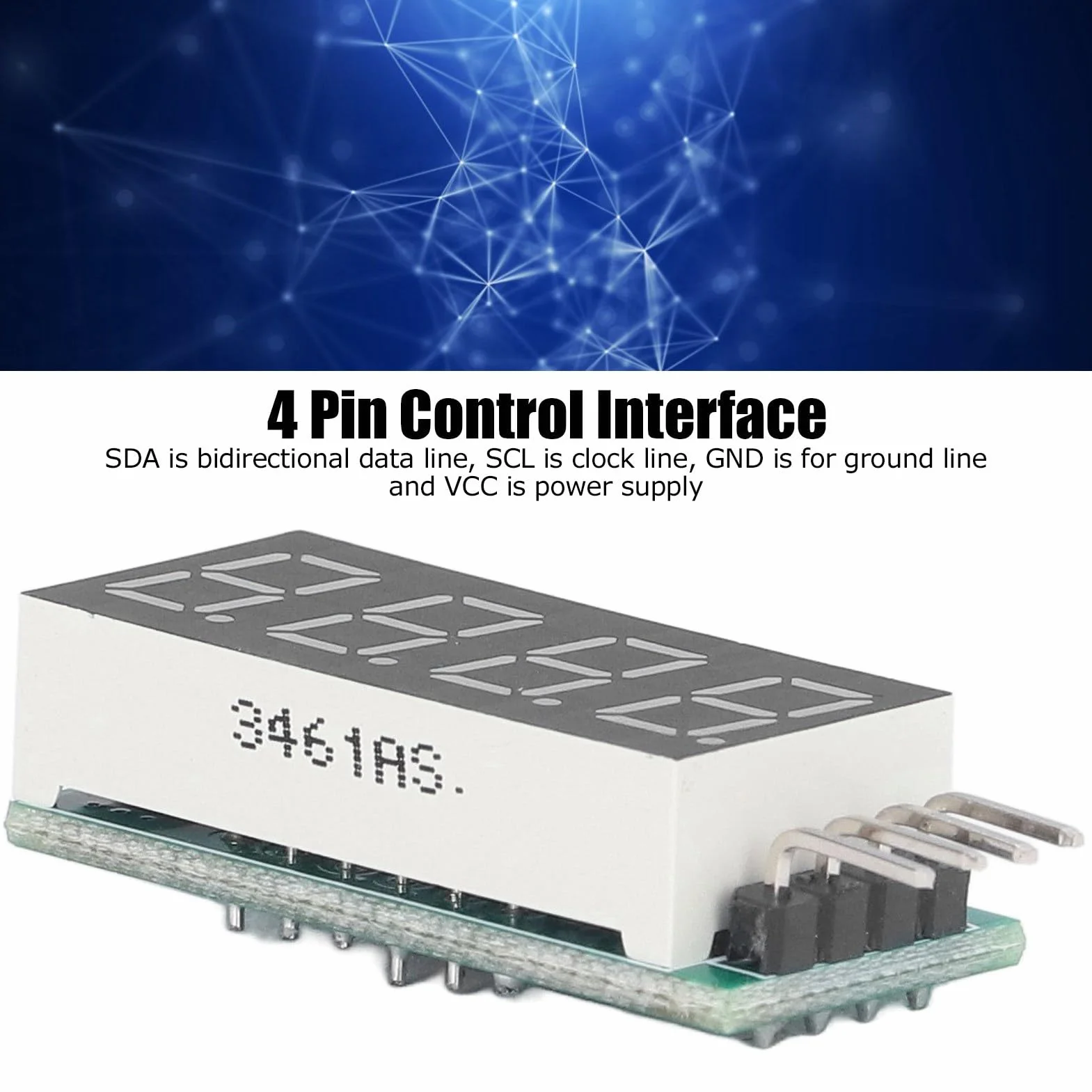 4-Cyfrowy 7-segmentowy 4-Cyfrowy I2C, moduł LED LED Cyfrowy moduł Wyświetlacza moduł Rurowy moduł Wyświetlacza LED Interfejs I2C DC 5V/3.3V DM43B04