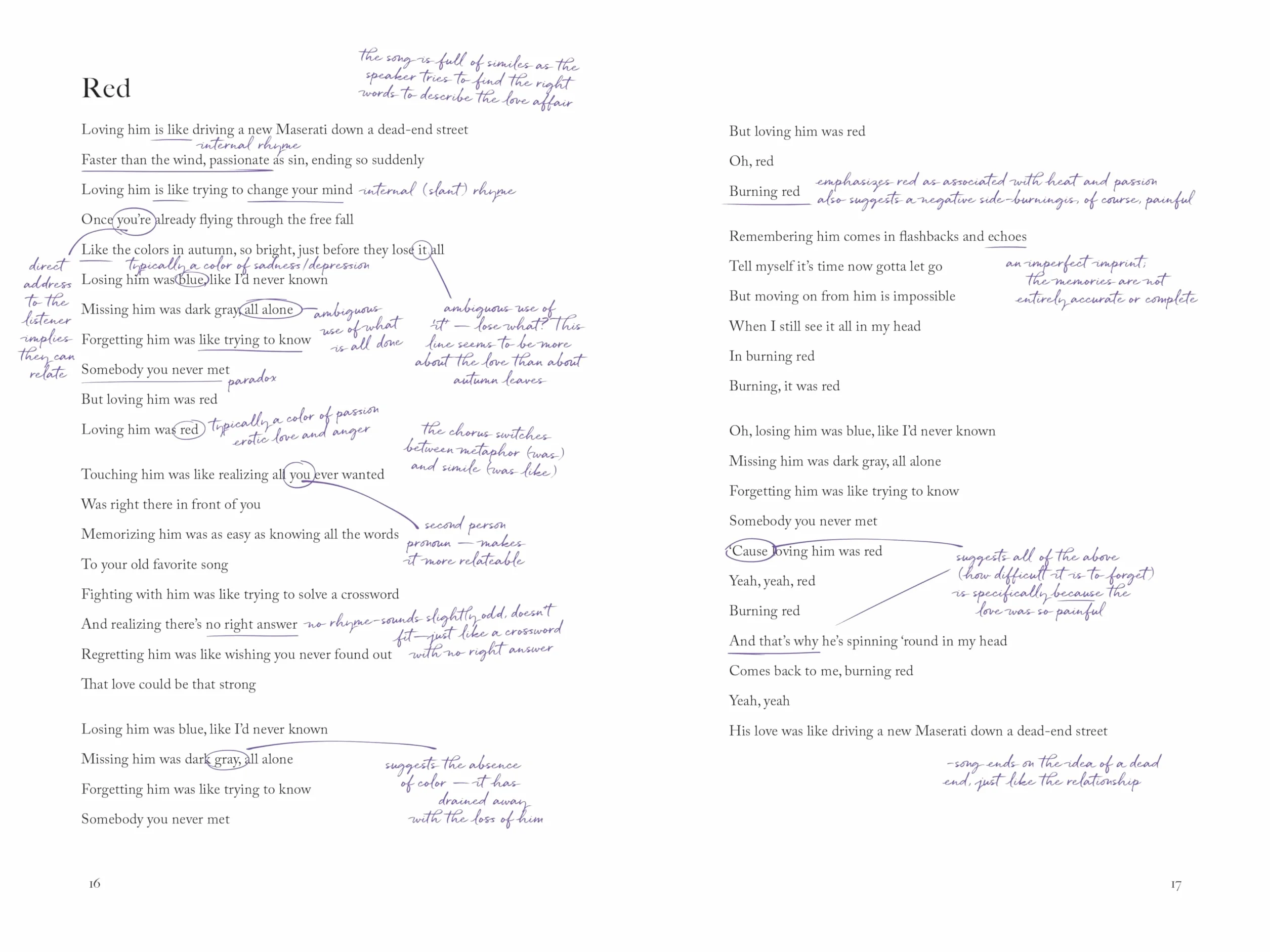 Stars Around My Scars: The Annotated Poetry of Taylor Swift
