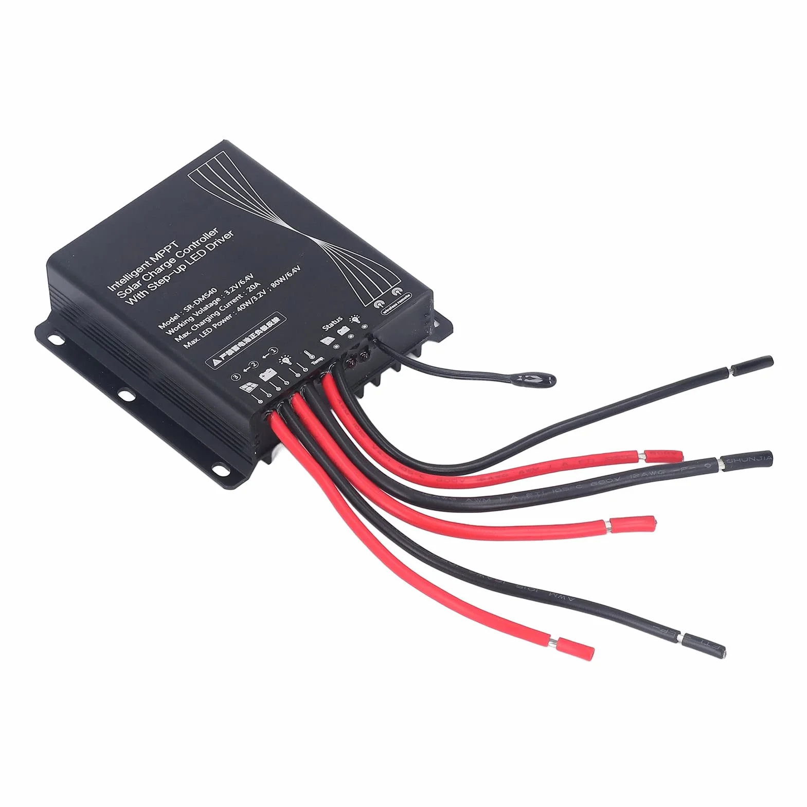 Regulator solarny MPPT 3,2V 6,4V 20A IP67 40W 80W