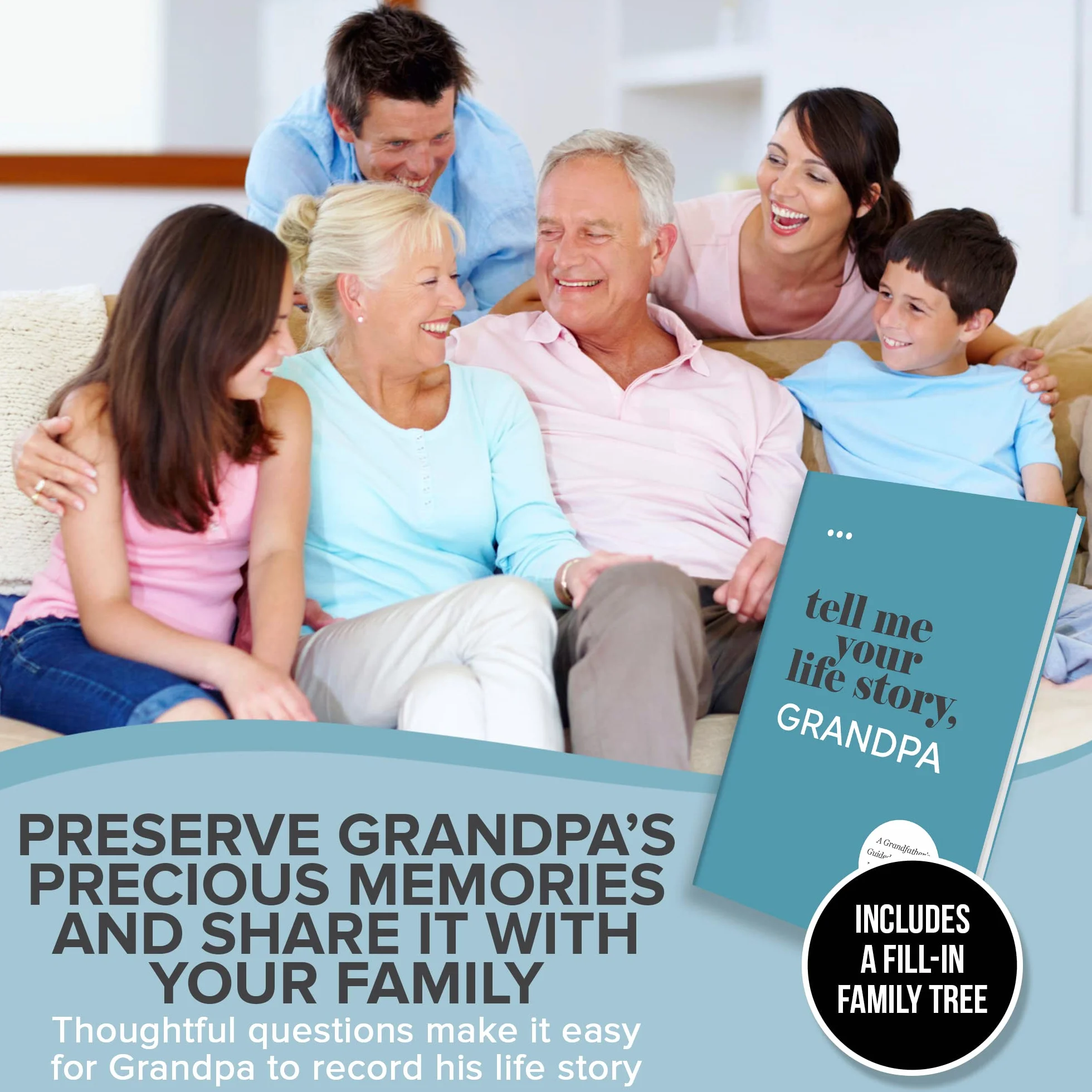 Tell Me Your Life Story, Grandpa: A Grandfather’s Guided Journal and Memory Keepsake Book