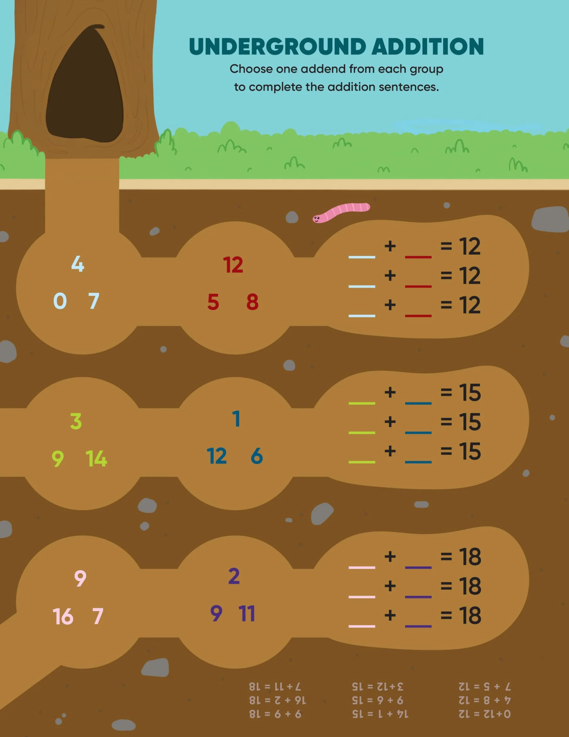 Learn by Sticker: Addition and Subtraction: Use Math to Create 10 Baby Animals!: 1